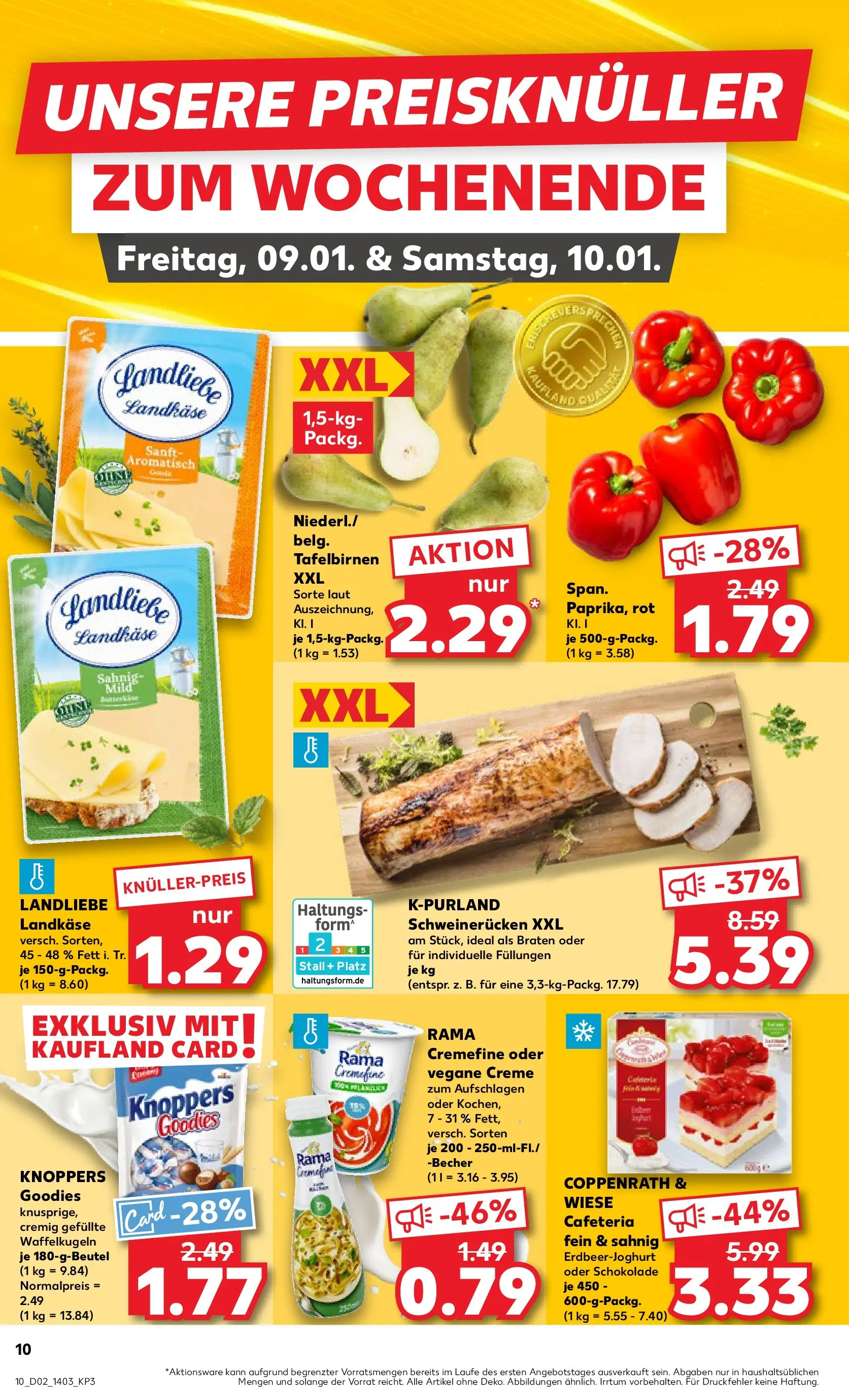 Prospekt Kaufland ab 08.01.2026 » Angebote Online zum Blättern | Seite: 10 | Produkte: Rama, Schokolade, Rama cremefine, Knoppers