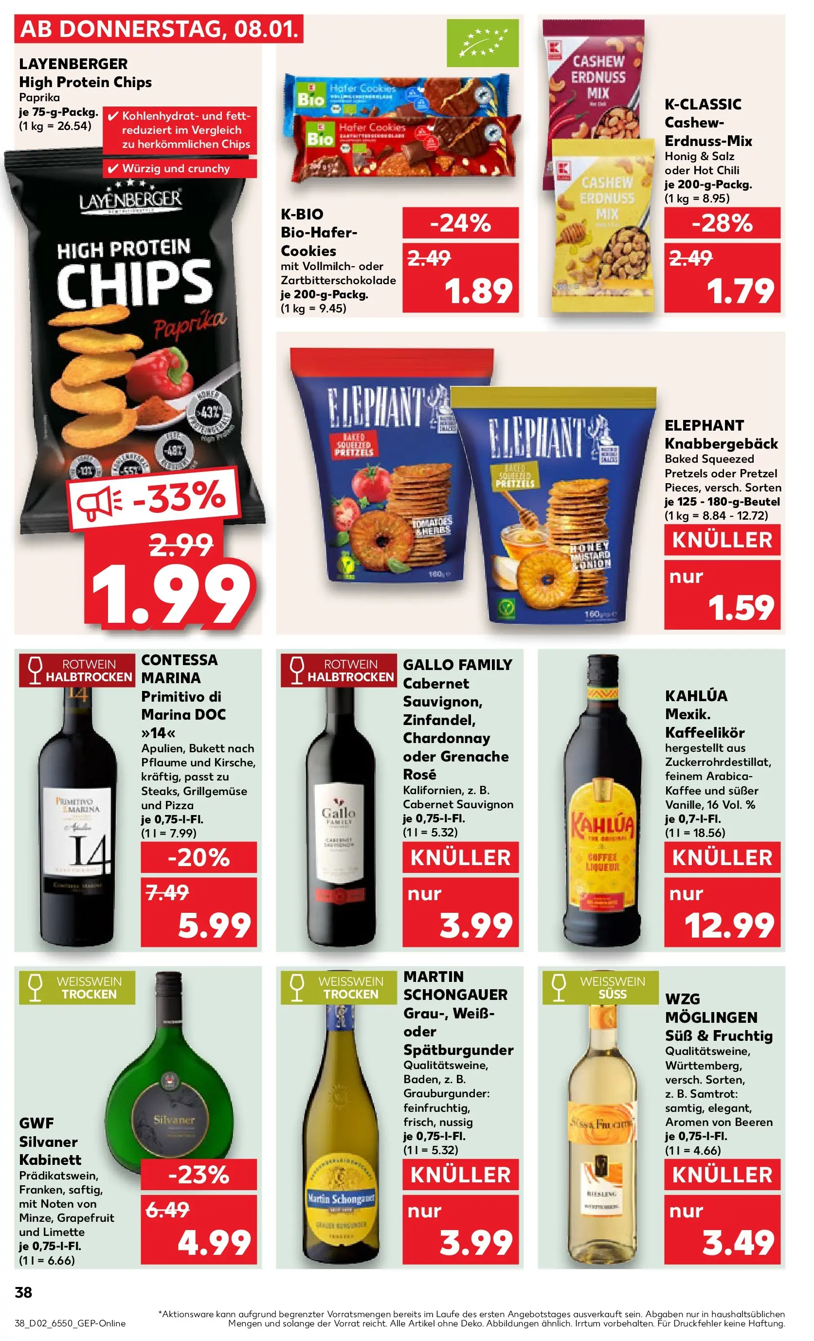Prospekt Kaufland ab 08.01.2026 » Angebote Online zum Blättern | Seite: 36 | Produkte: Rotwein, Grapefruit, Salz, Limette