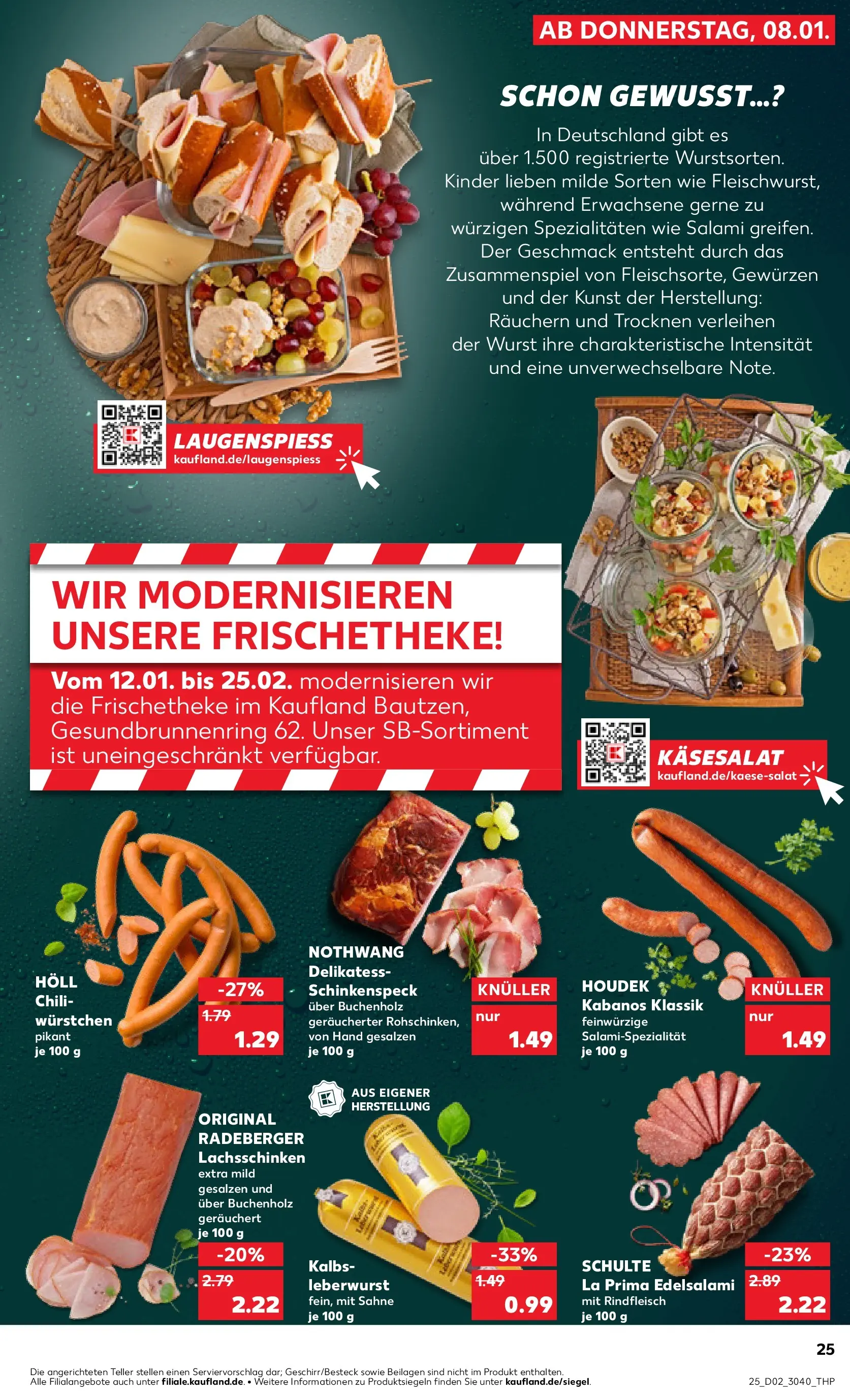 Prospekt Kaufland ab 08.01.2026 » Angebote Online zum Blättern | Seite: 25 | Produkte: Wurst, Chili, Salami, Rindfleisch