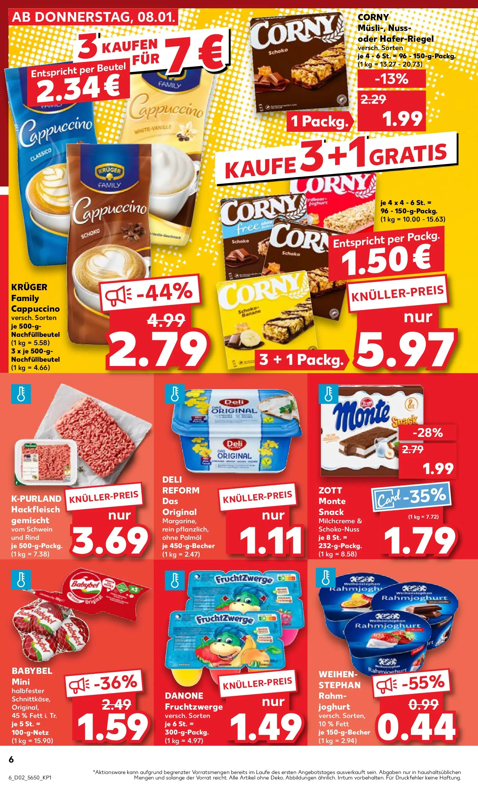 Prospekt Kaufland ab 08.01.2026 » Angebote und Werbung Online | Seite: 6 | Produkte: Margarine, Joghurt, Babybel, Deli reform Prospekt Kaufland ab 08.01.2026 » Angebote Online zum Blättern | Seite: 6 | Produkte: Margarine, Joghurt, Babybel, Deli reform