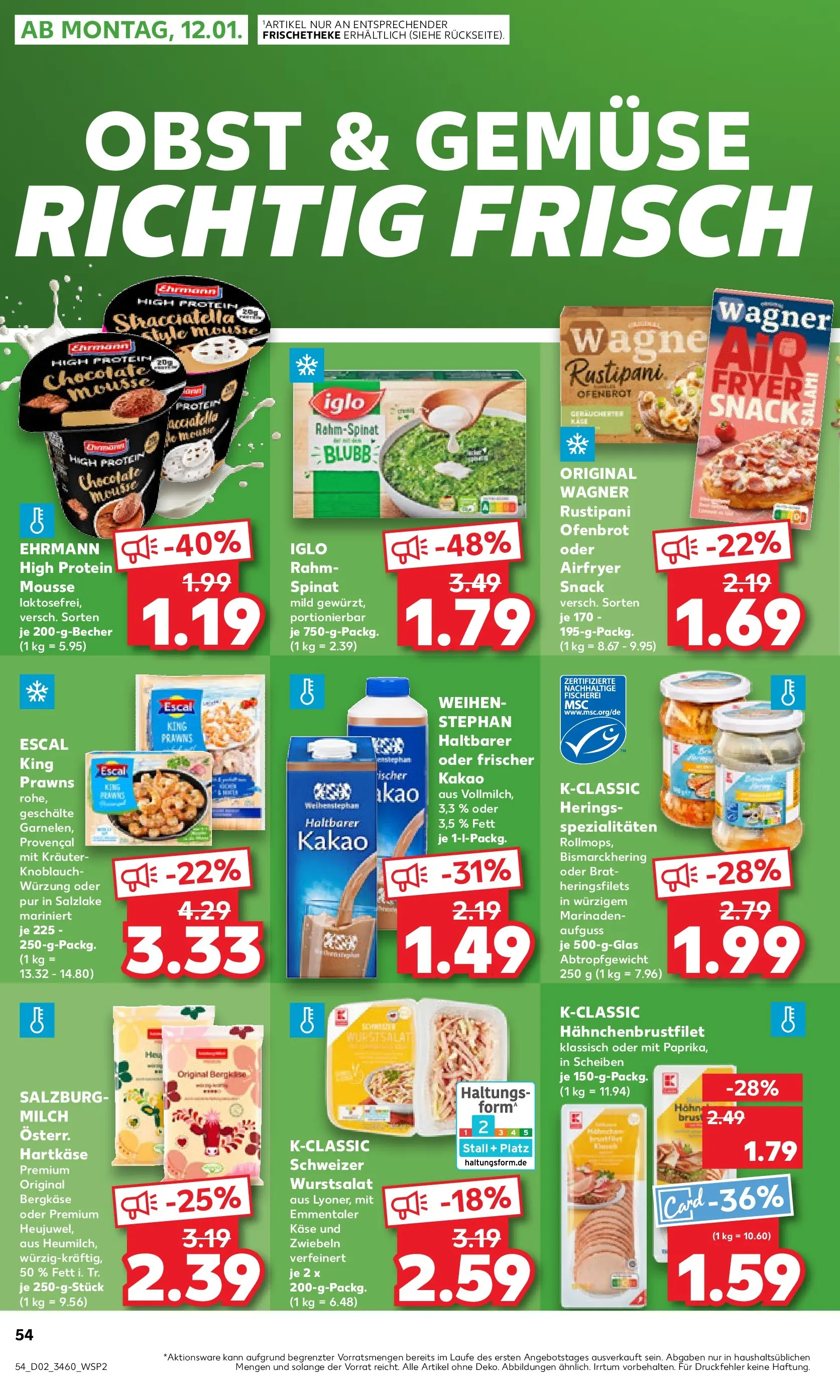 Prospekt Kaufland ab 08.01.2026 » Angebote Online zum Blättern | Seite: 54 | Produkte: Zwiebeln, Gemüse, Knoblauch, Pizza