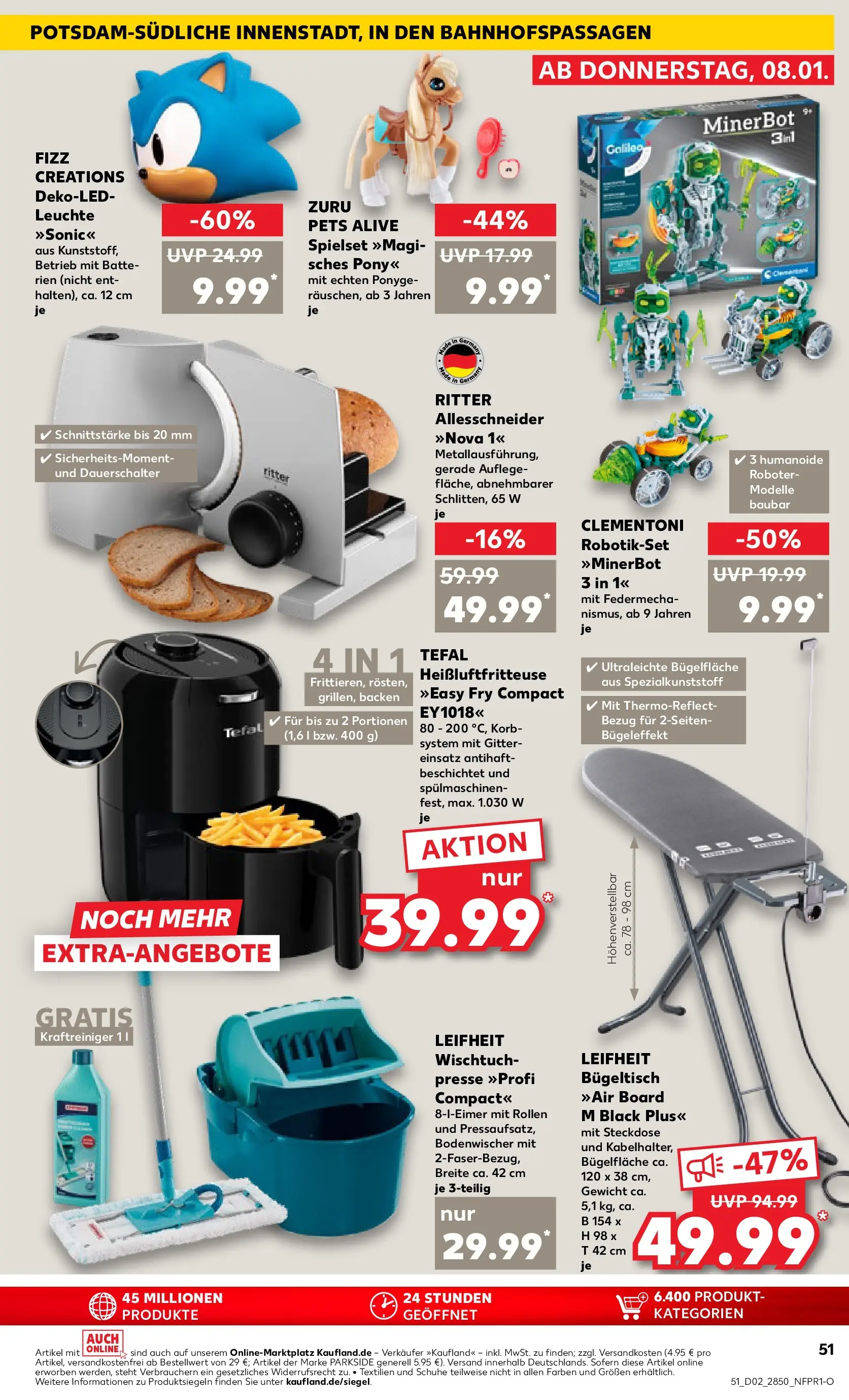 Prospekt Kaufland ab 08.01.2026 » Angebote Online zum Blättern | Seite: 51 | Produkte: Roboter, Presse, Korb, Heißluftfritteuse
