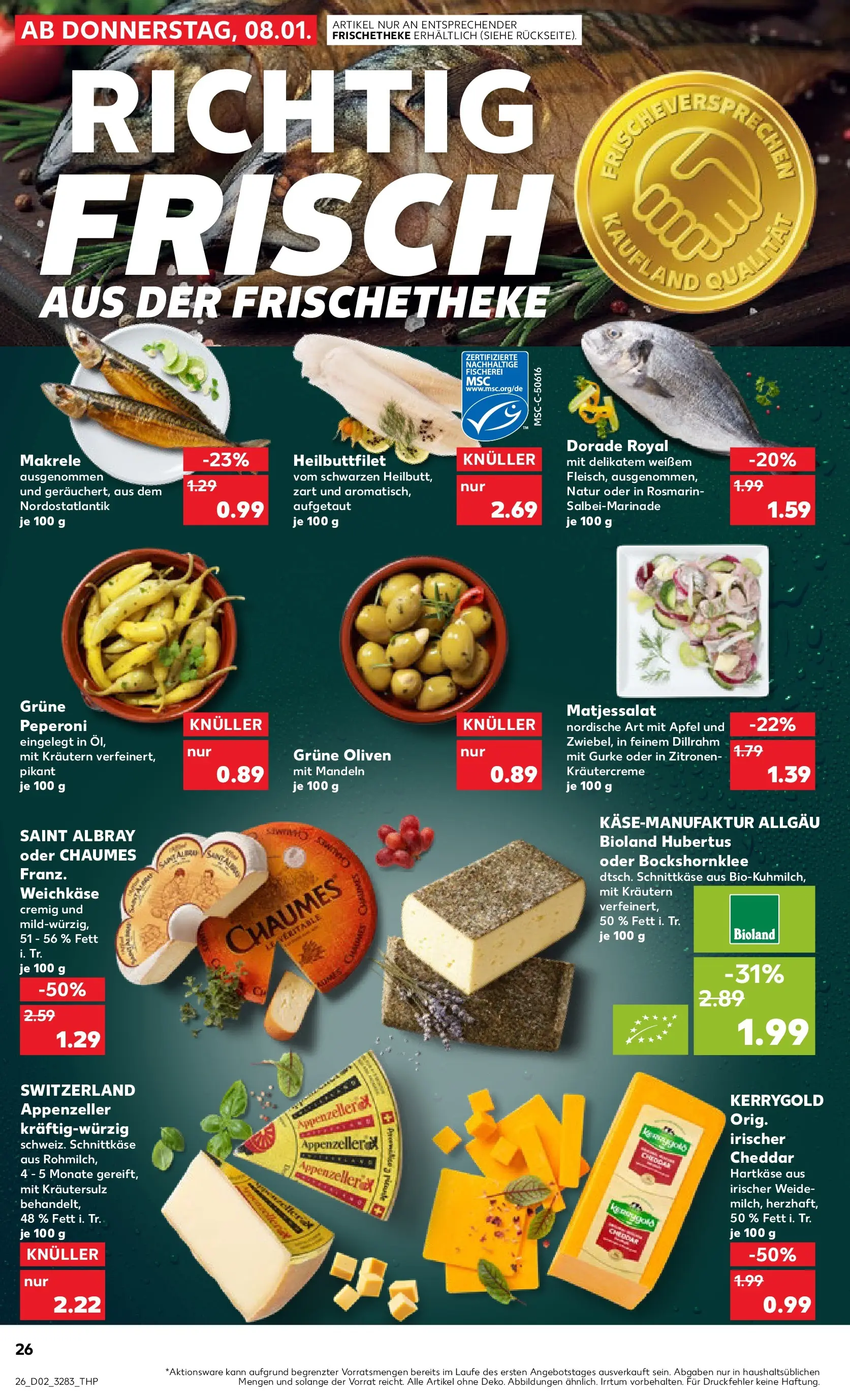 Prospekt Kaufland ab 08.01.2026 » Angebote und Werbung Online | Seite: 26 | Produkte: Dorade, Äpfel, Mandeln, Zitronen Prospekt Kaufland ab 08.01.2026 » Angebote Online zum Blättern | Seite: 26 | Produkte: Dorade, Äpfel, Mandeln, Zitronen