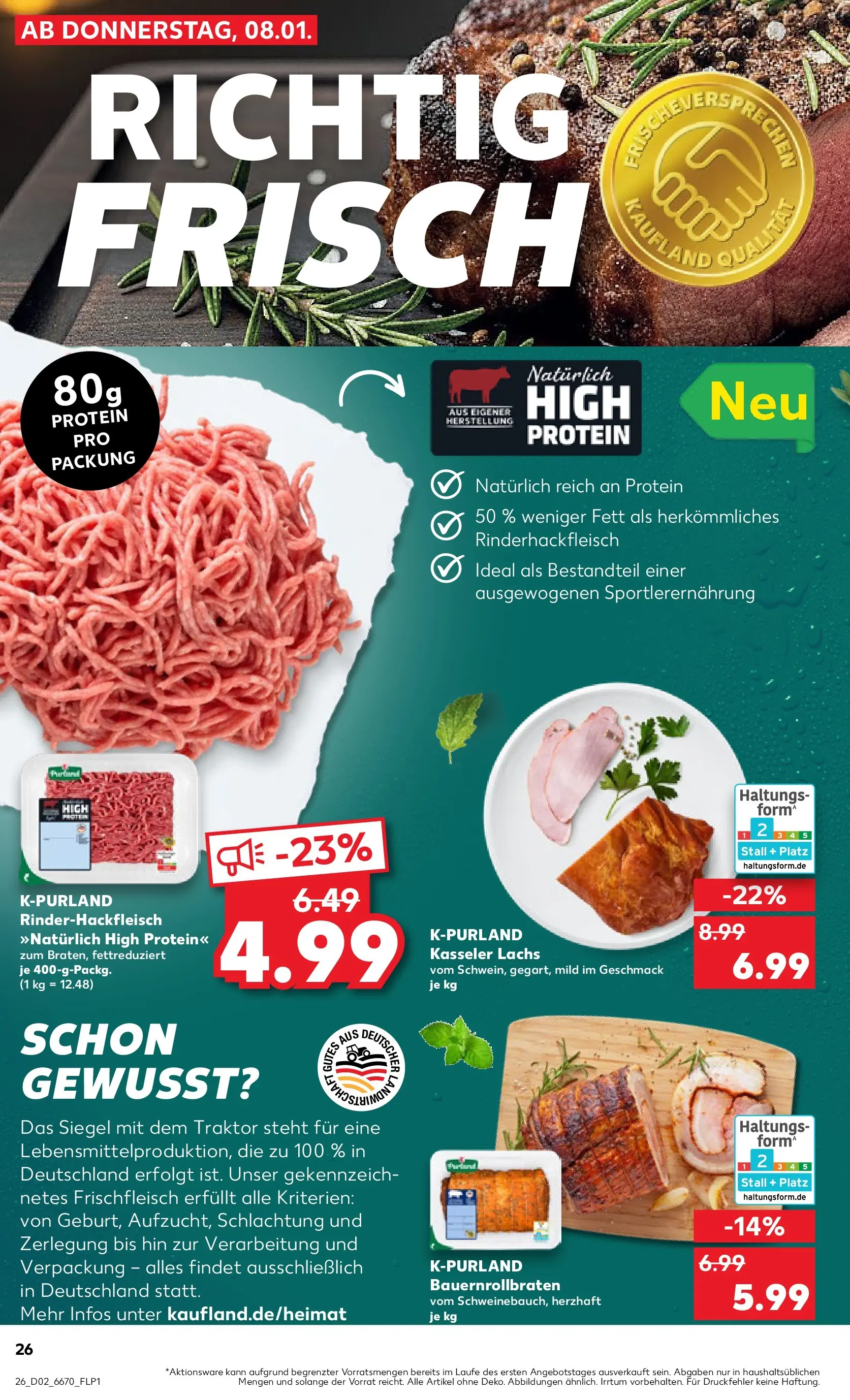 Prospekt Kaufland ab 08.01.2026 » Angebote Online zum Blättern | Seite: 26 | Produkte: Lachs