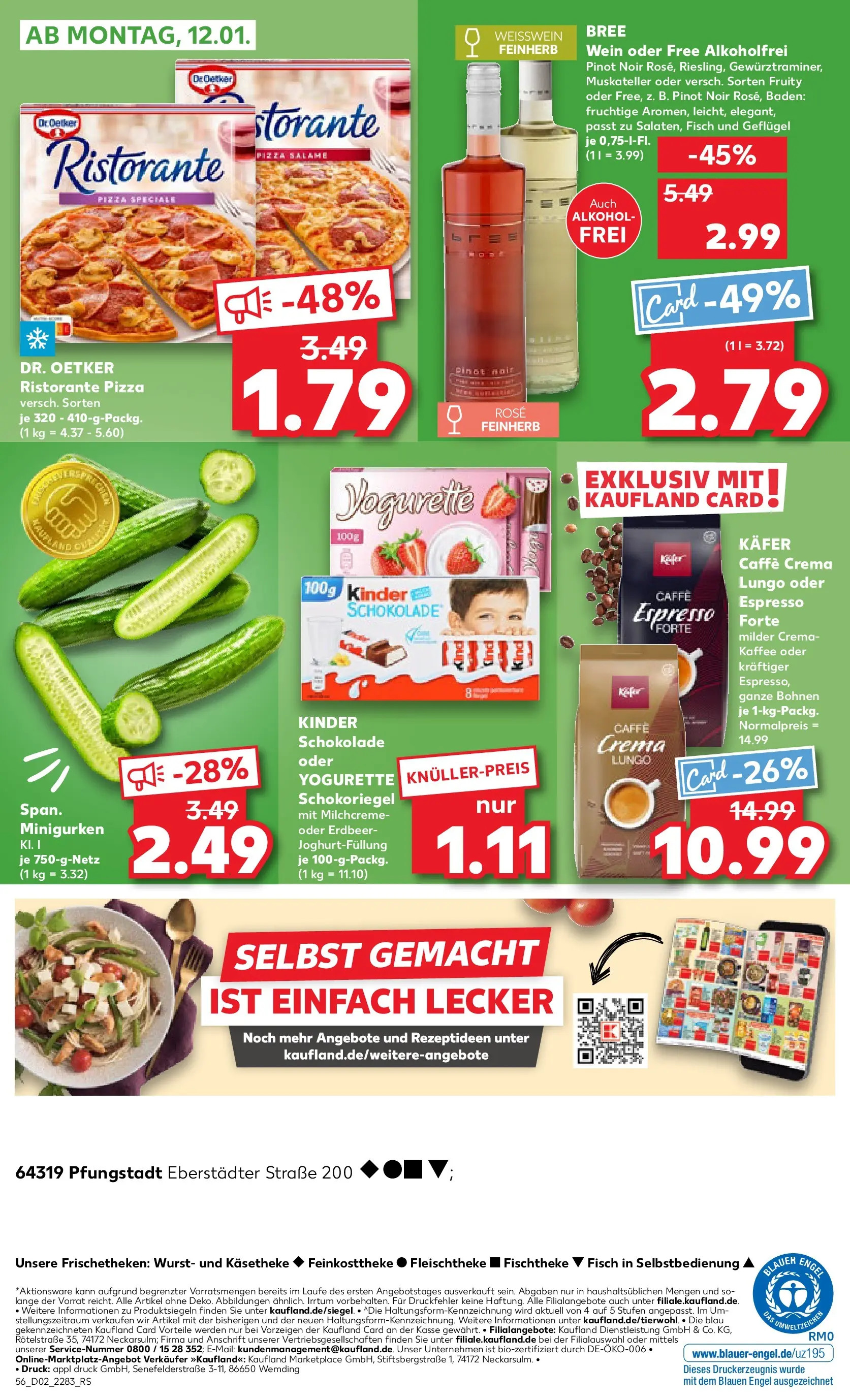 Prospekt Kaufland ab 08.01.2026 » Angebote Online zum Blättern | Seite: 56 | Produkte: Yogurette, Bree, Wurst, Wein