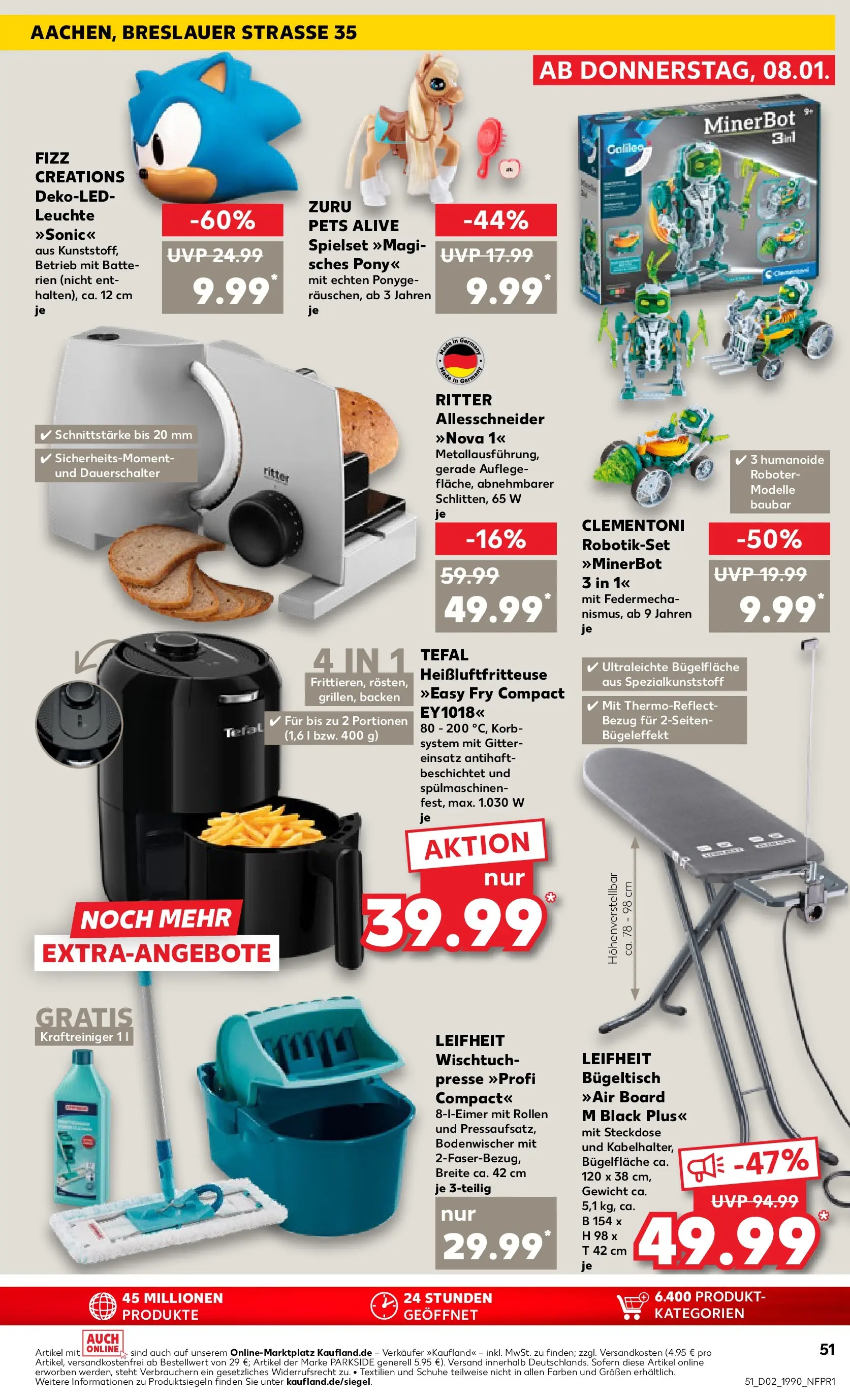Prospekt Kaufland ab 08.01.2026 » Angebote Online zum Blättern | Seite: 51 | Produkte: Roboter, Batterien, Steckdose, Heißluftfritteuse