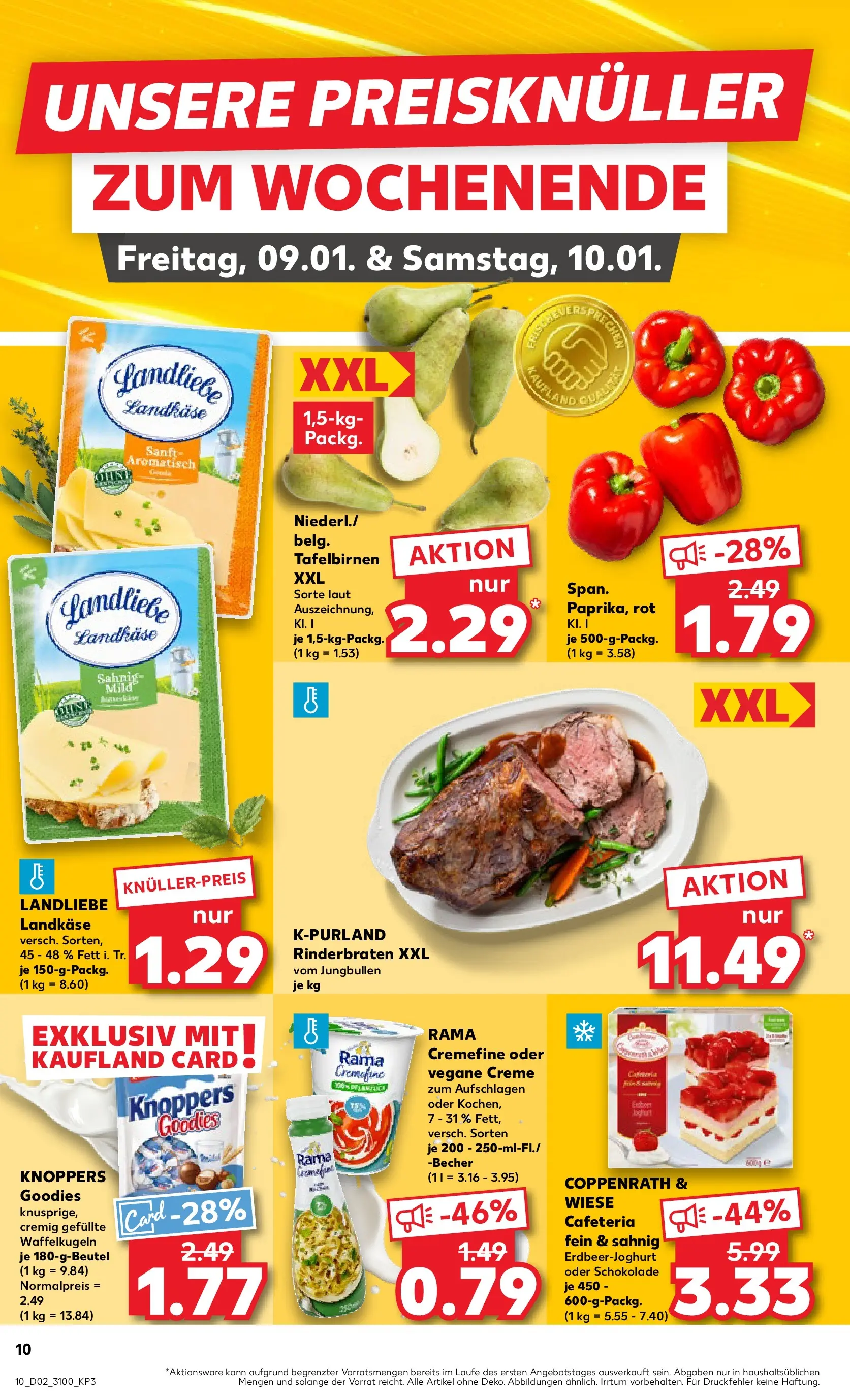 Prospekt Kaufland ab 08.01.2026 » Angebote Online zum Blättern | Seite: 10 | Produkte: Rama, Schokolade, Creme, Knoppers