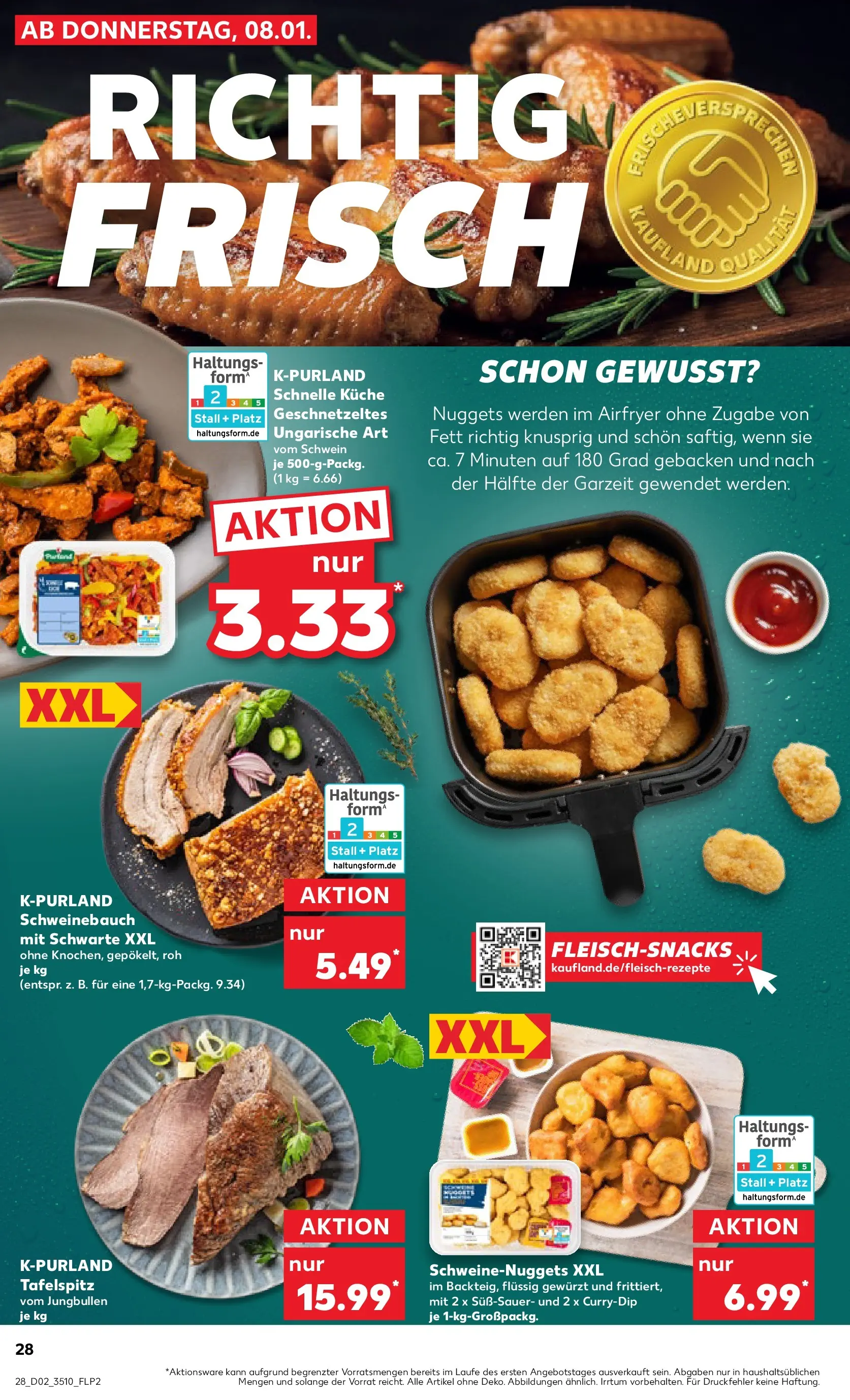 Prospekt Kaufland ab 08.01.2026 » Angebote Online zum Blättern | Seite: 28 | Produkte: Top, Tafelspitz, Schweinebauch, Küche