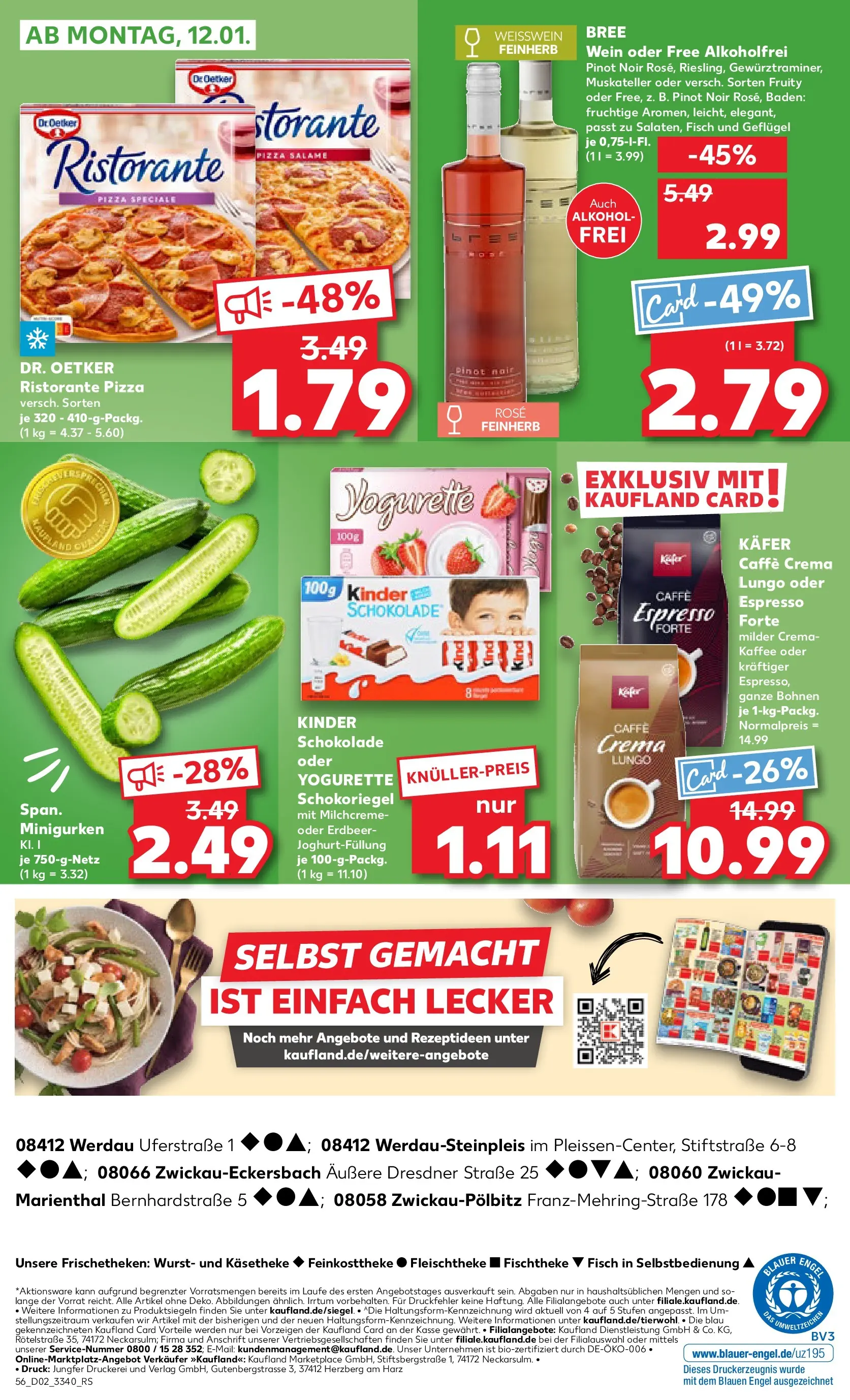 Prospekt Kaufland ab 08.01.2026 » Angebote Online zum Blättern | Seite: 56 | Produkte: Ristorante, Kaffee, Bree, Fisch