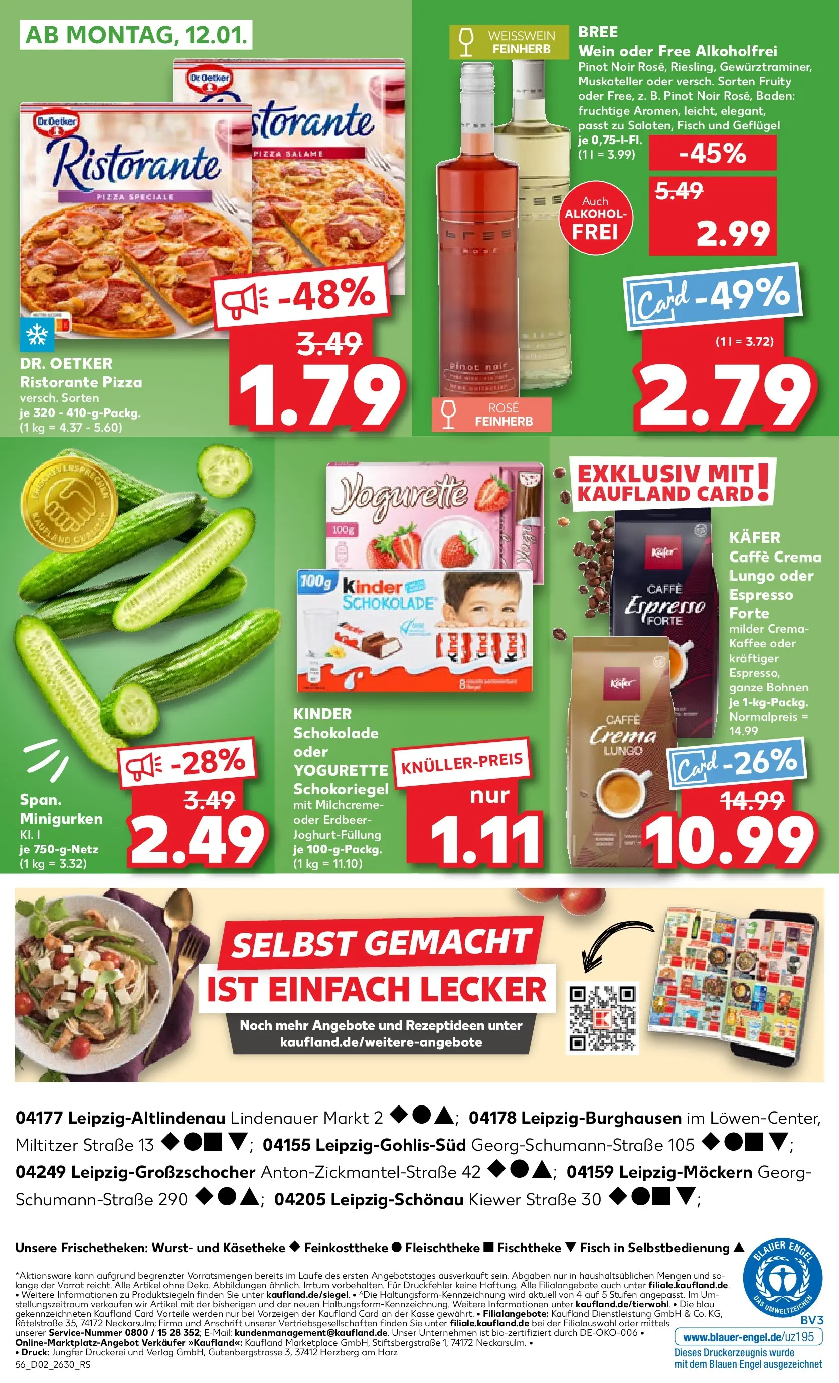 Prospekt Kaufland ab 08.01.2026 » Angebote Online zum Blättern | Seite: 56 | Produkte: Bree, Fisch, Wurst, Pizza