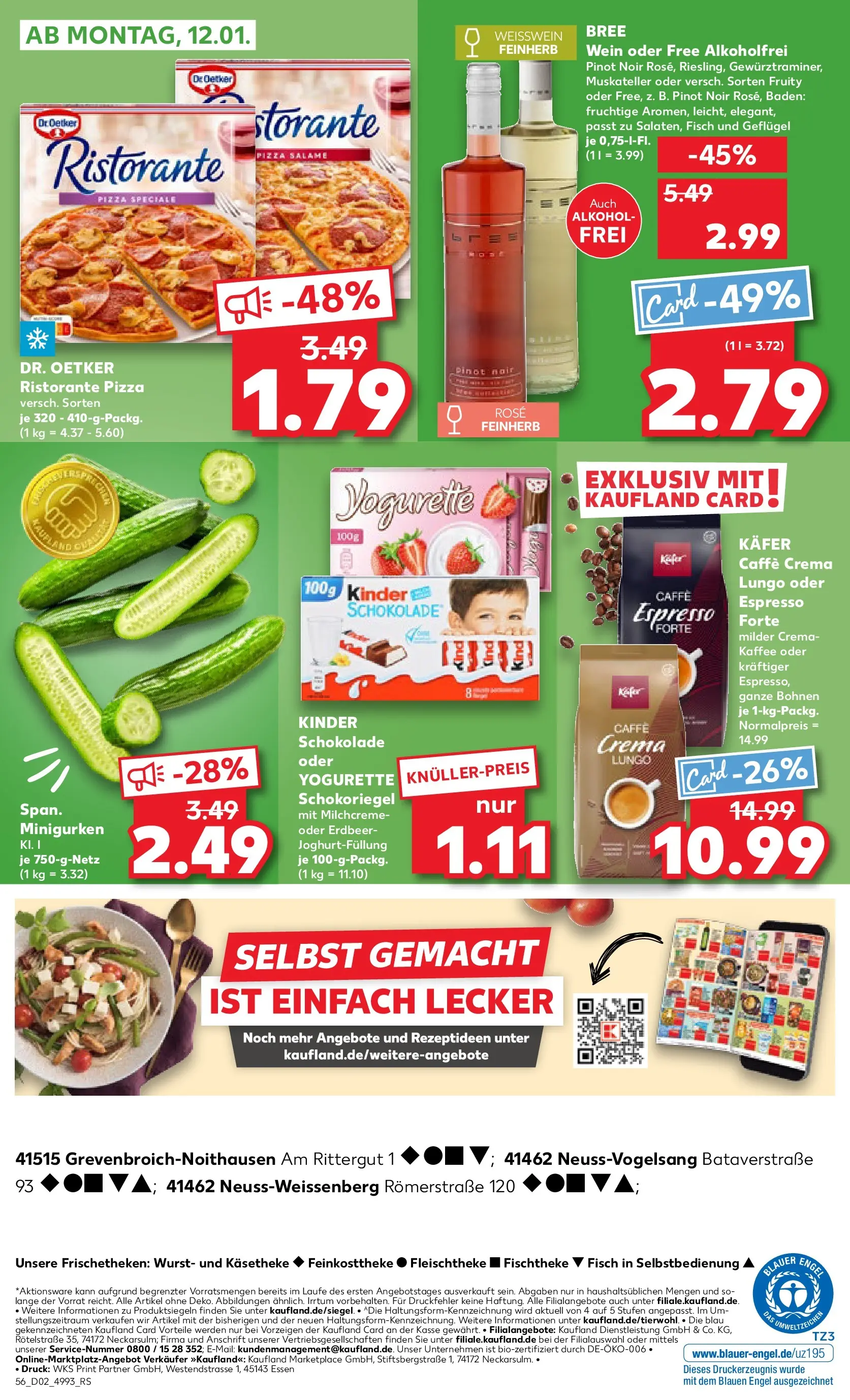 Prospekt Kaufland ab 08.01.2026 » Angebote Online zum Blättern | Seite: 56 | Produkte: Yogurette, Bree, Fisch, Wurst