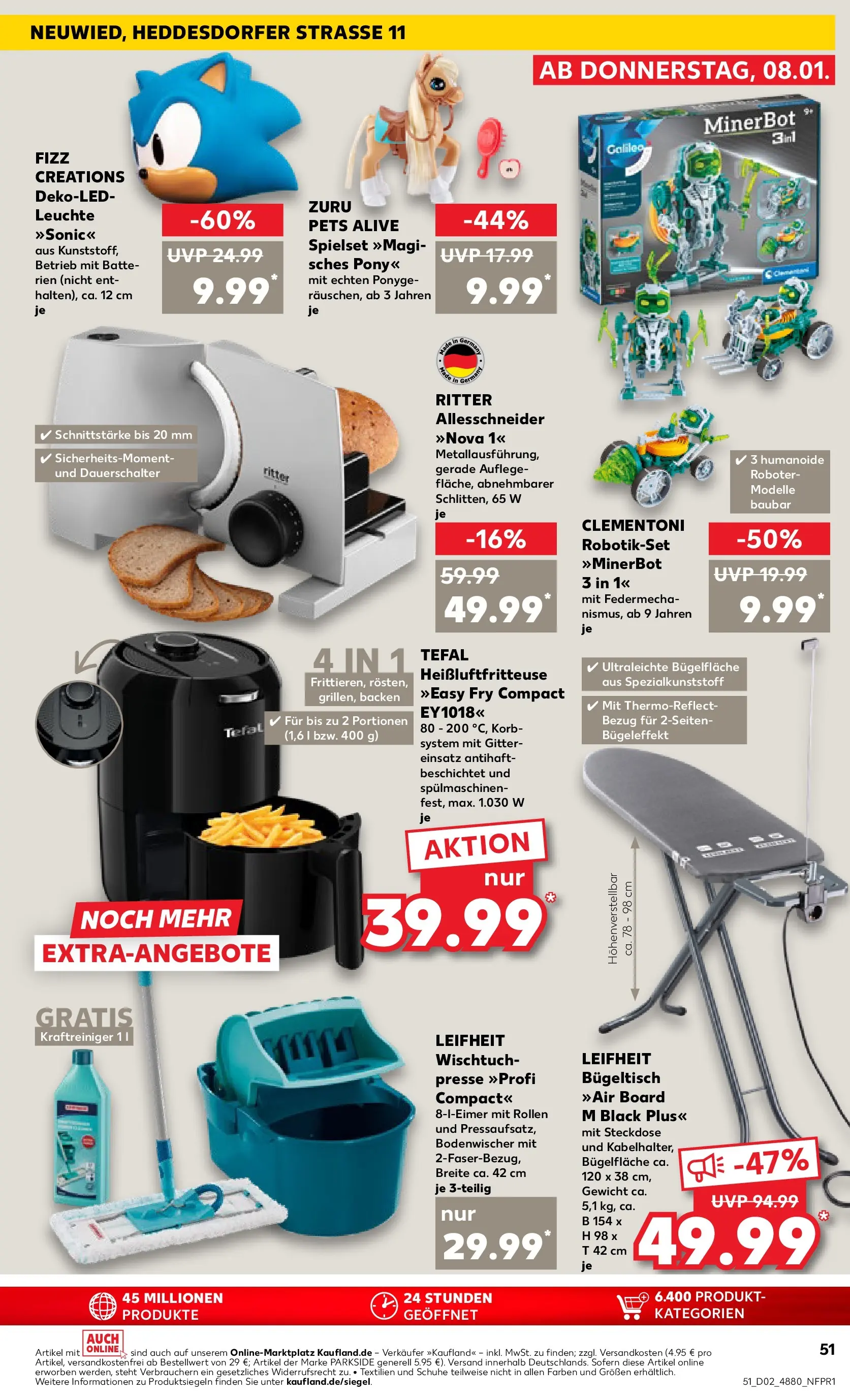 Prospekt Kaufland ab 08.01.2026 » Angebote Online zum Blättern | Seite: 51 | Produkte: Roboter, Steckdose, Korb, Heißluftfritteuse