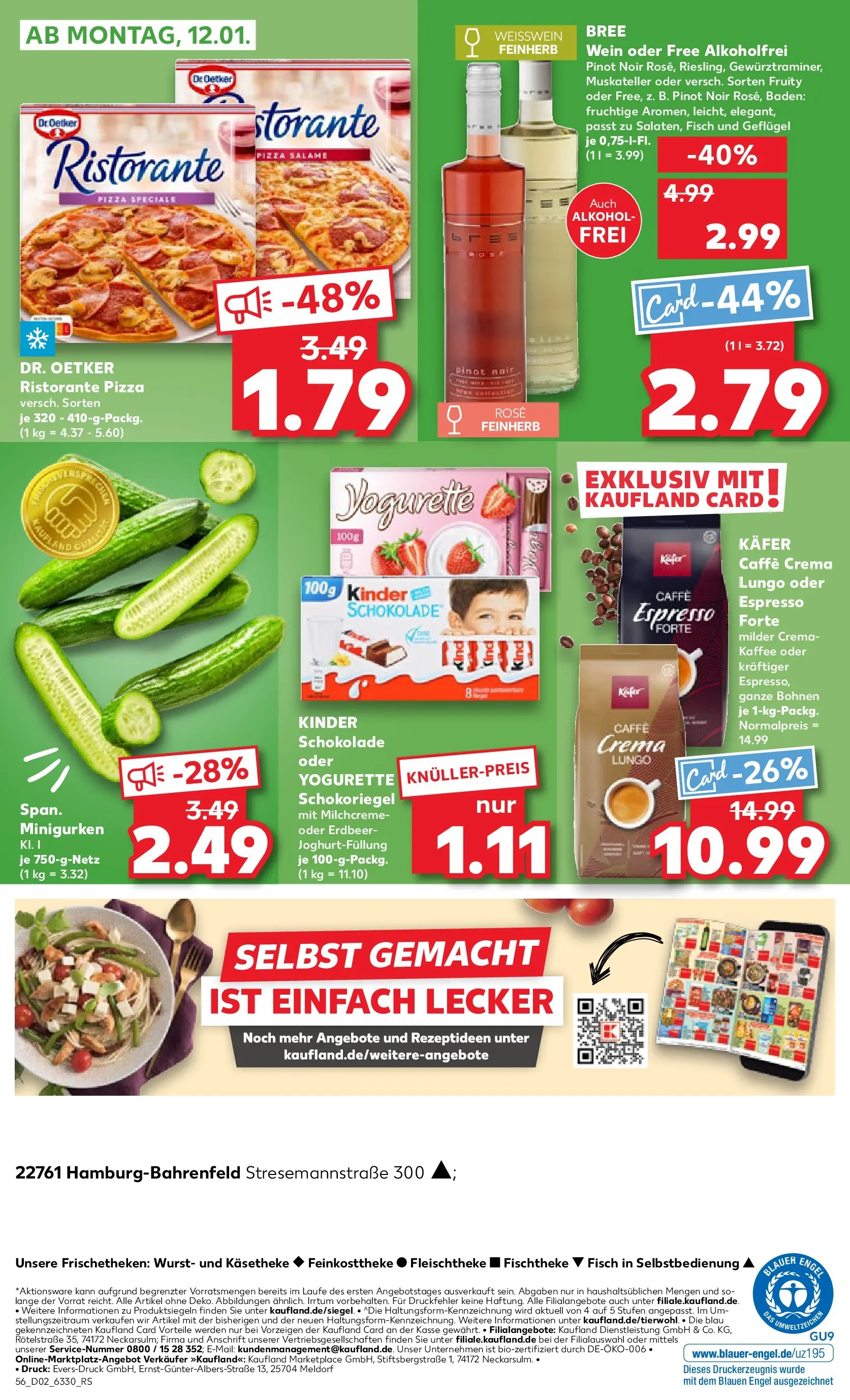 Prospekt Kaufland ab 08.01.2026 » Angebote Online zum Blättern | Seite: 56 | Produkte: Ristorante, Kaffee, Schokolade, Weißwein