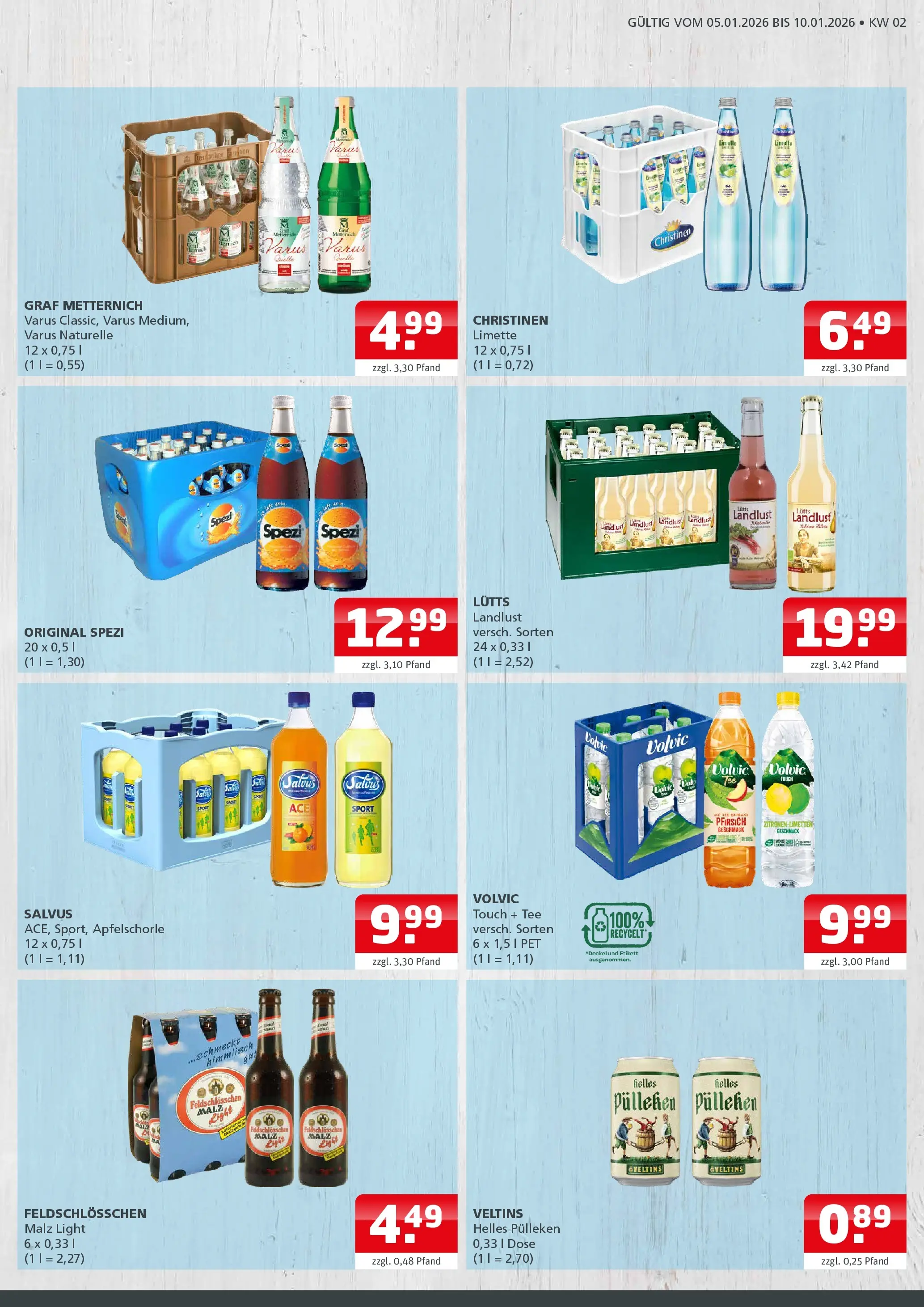 Entdecke - Getränke Ellerkamp: Getränkeangebote (ab 04.01.2026) zum Blättern | Seite: 3 | Produkte: Helles pulleken, Pfirsich, Limette, Tee