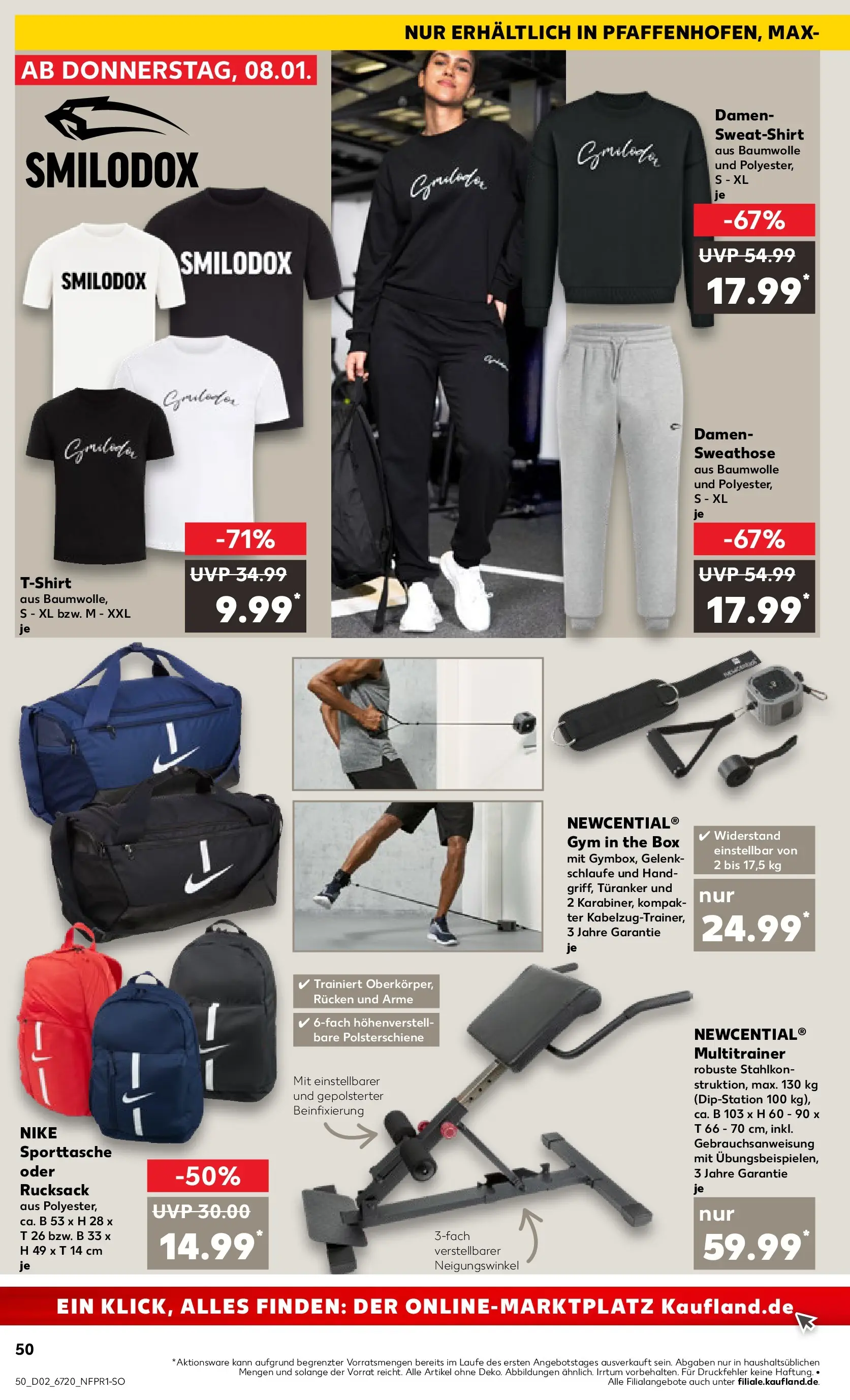 Prospekt Kaufland ab 08.01.2026 » Angebote Online zum Blättern | Seite: 50 | Produkte: Sweathose, Sweatshirt, Box, Rucksack