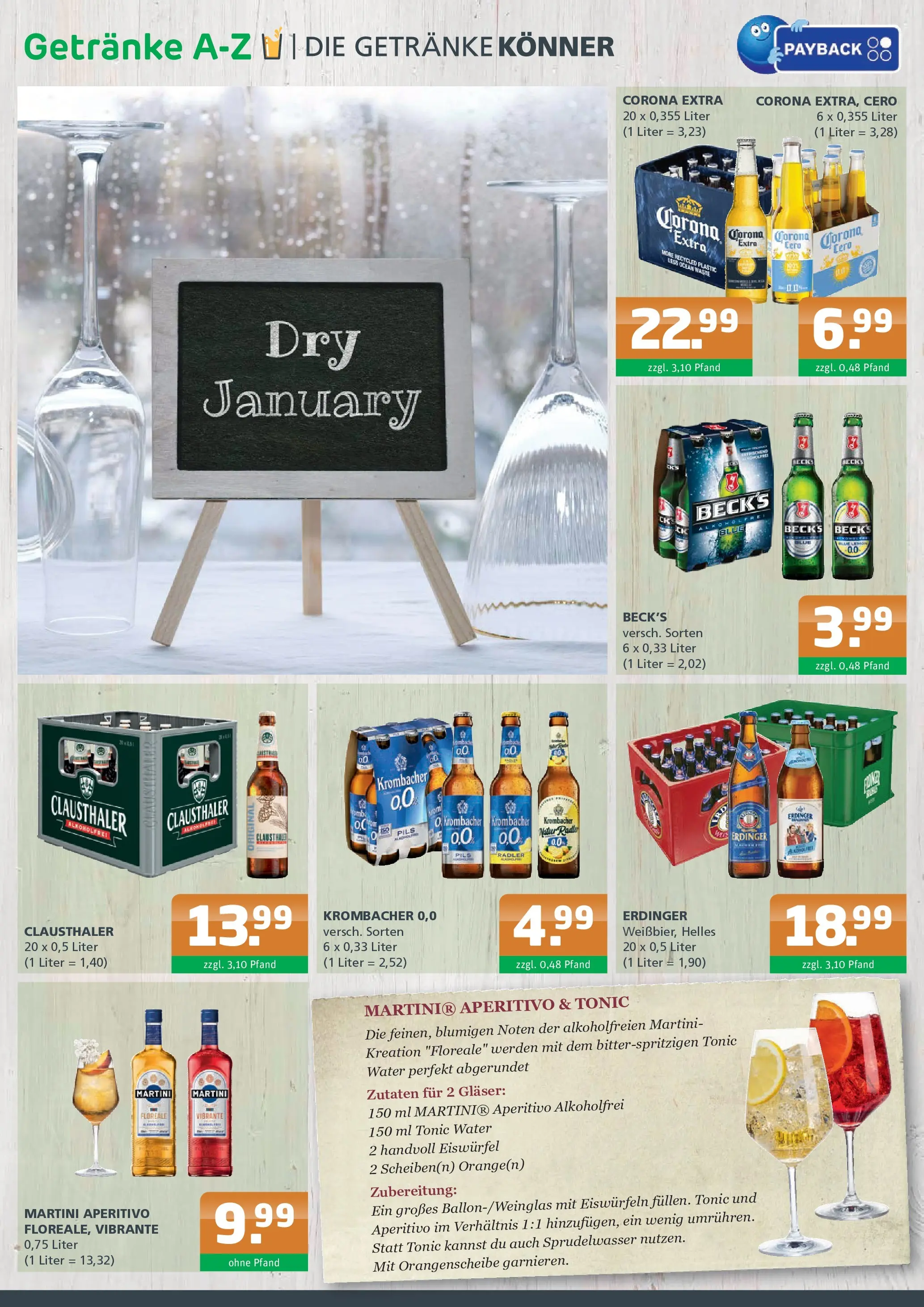 Entdecke - Getränke A-Z: Getränkeangebote (ab 01.01.2026) zum Blättern | Seite: 2 | Produkte: Erdinger, Pils, Orangen, Krombacher