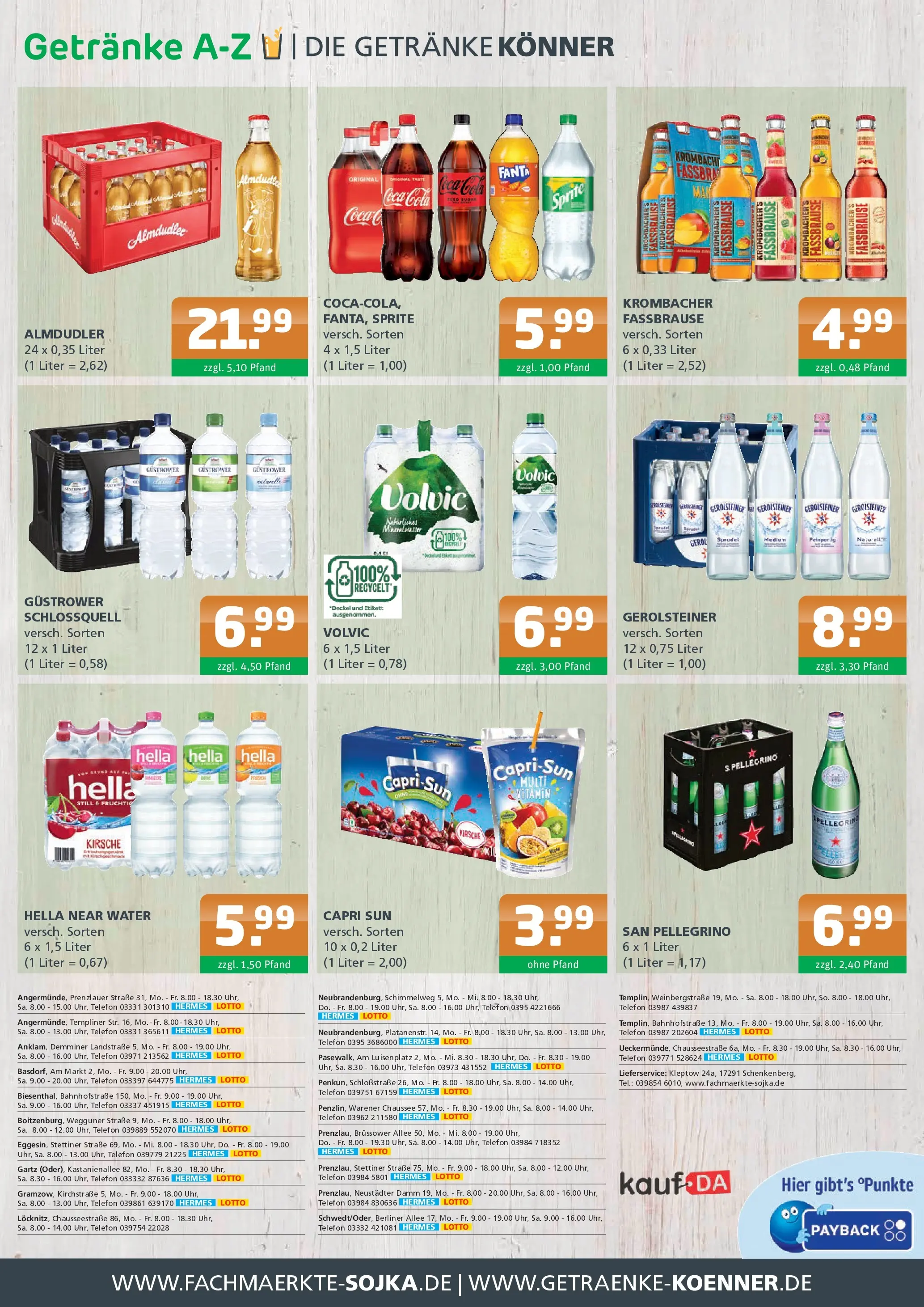 Entdecke - Getränke A-Z: Getränkeangebote (ab 01.01.2026) zum Blättern | Seite: 4 | Produkte: Berliner, Coca cola, Sprite, Fassbrause