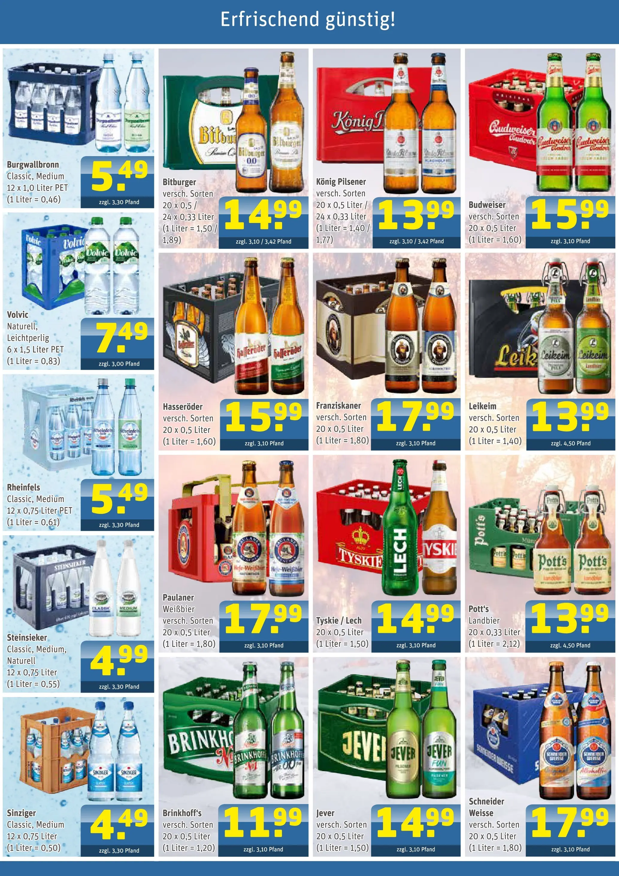 Entdecke - Getränke Arena: Getränkeangebote (ab 11.01.2026) zum Blättern | Seite: 2 | Produkte: Franziskaner, Jever, Volvic, Paulaner