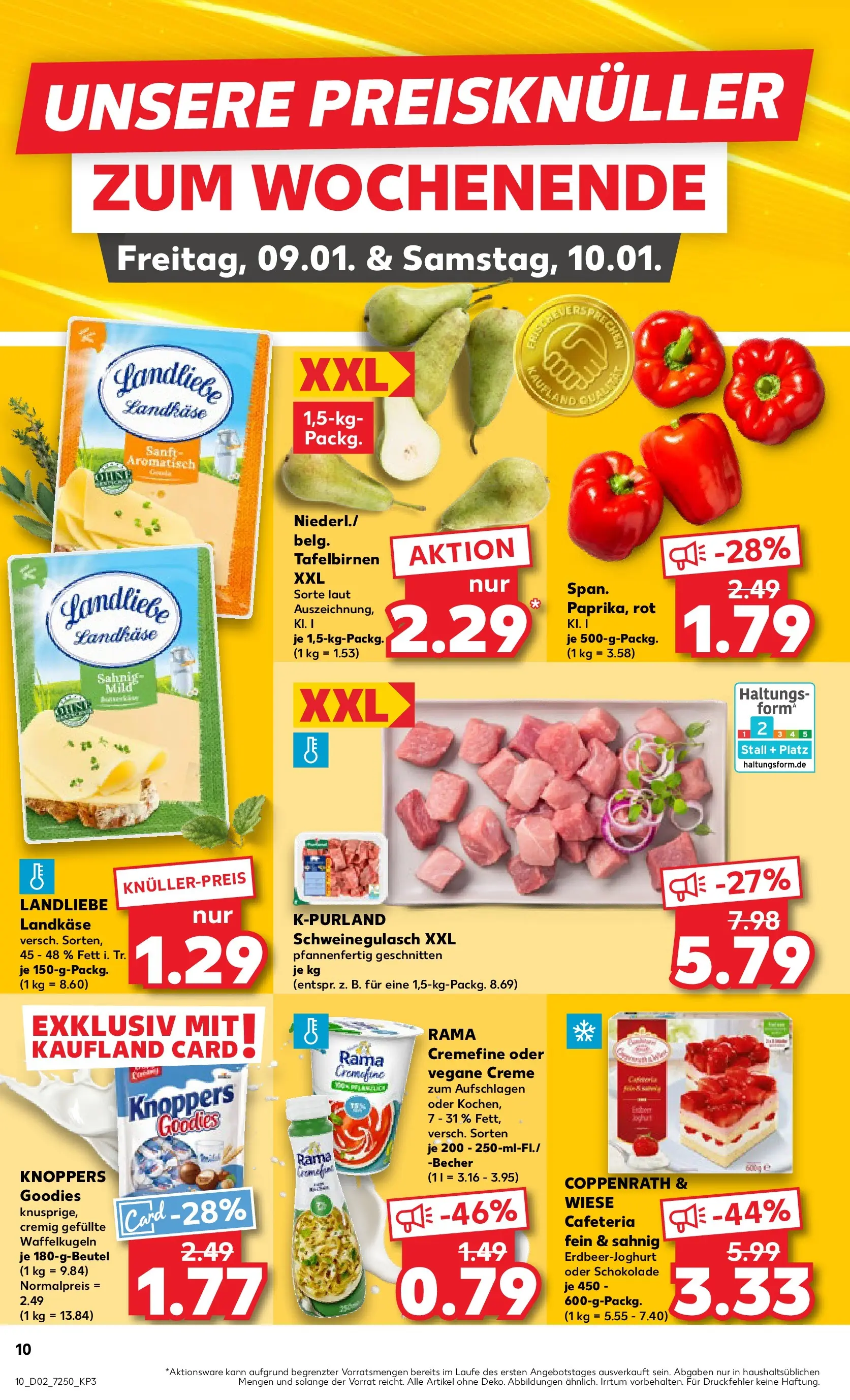 Prospekt Kaufland ab 08.01.2026 » Angebote und Werbung Online | Seite: 10 | Produkte: Schweinegulasch, Rama, Schokolade, Creme Prospekt Kaufland ab 08.01.2026 » Angebote Online zum Blättern | Seite: 10 | Produkte: Schweinegulasch, Rama, Schokolade, Creme