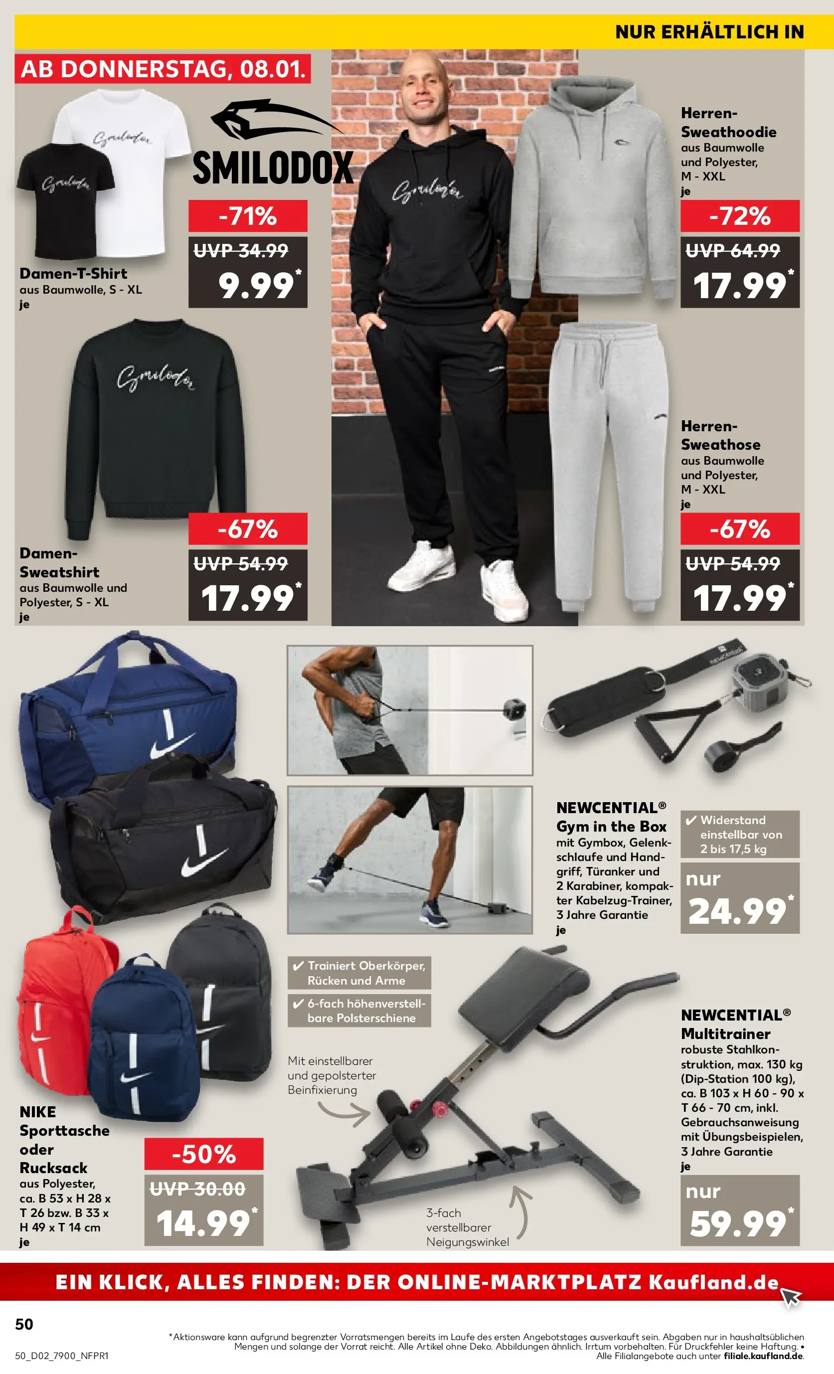Prospekt Kaufland ab 08.01.2026 » Angebote Online zum Blättern | Seite: 50 | Produkte: Sweathose, Sweatshirt, T-Shirt, Box