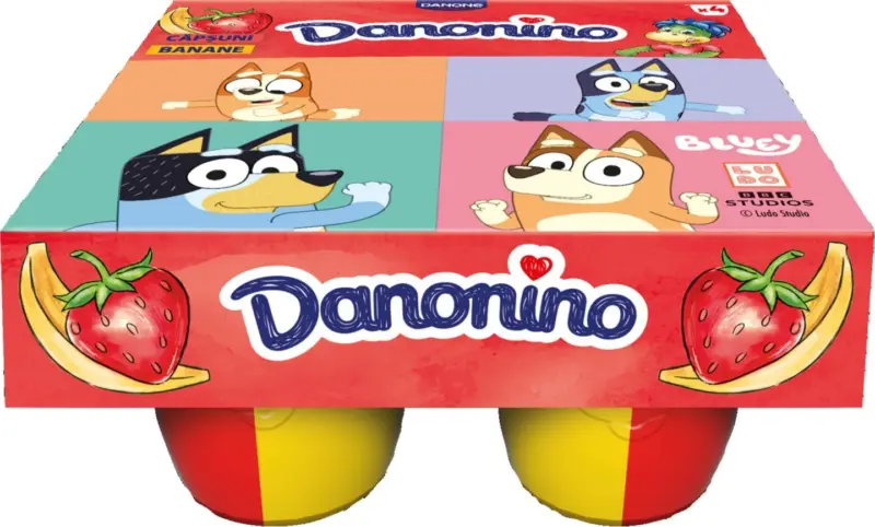 DANONINO DUO Млечен десет ягода и банан