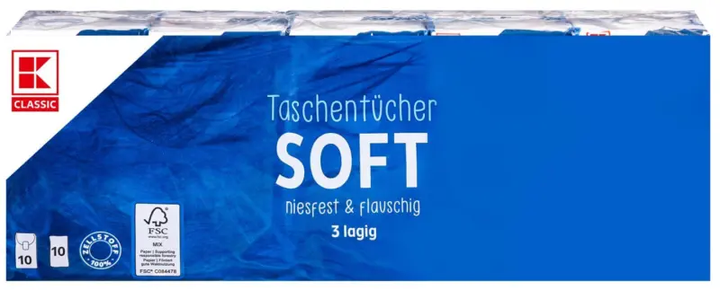 K-Classic Носни кърпички 3 пласта 10x10 бр
