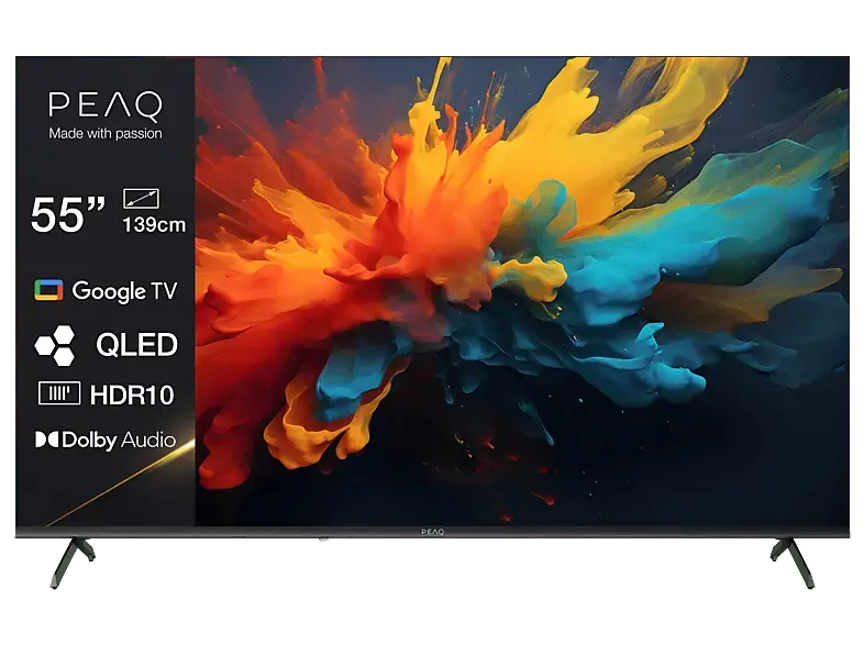 Peaq PTV 55GQU-5025C (2025) 55 Zoll Google QLED UHD Smart TV; QLED TV
