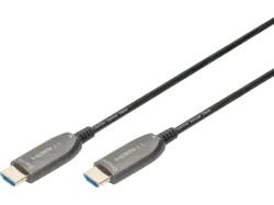 digitUS HDMI AOC Hybrid Glasfaserkabel For Business, UHD 8K, 20m, Schwarz; Glasfaserkabel----Glasfaserkabel