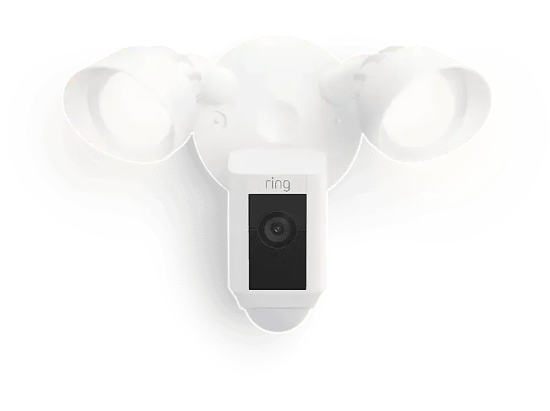 ring Floodlight Cam Wired Plus, &Uuml;berwachungskamera (Anzahl Kameras: 1, f&uuml;r Au&szlig;en, Nachtsichtfunktion, Netzbetrieb, Full-HD, Wei&szlig;)