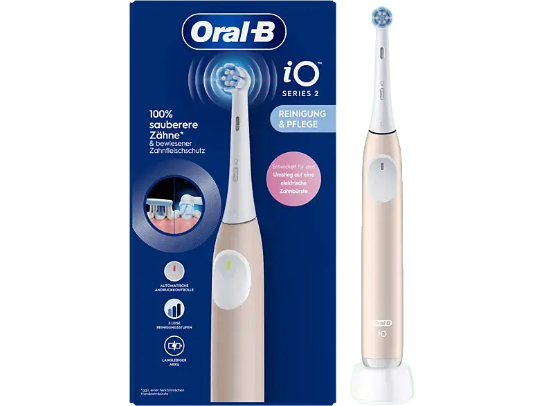 Oral-B iO Series 2, Elektrische Zahnb&uuml;rste Calm Pink