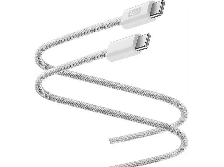 Cellular Line FLEXForce Lade- und Datenkabel, 200 cm, USB-C auf USB-C, wei&szlig;