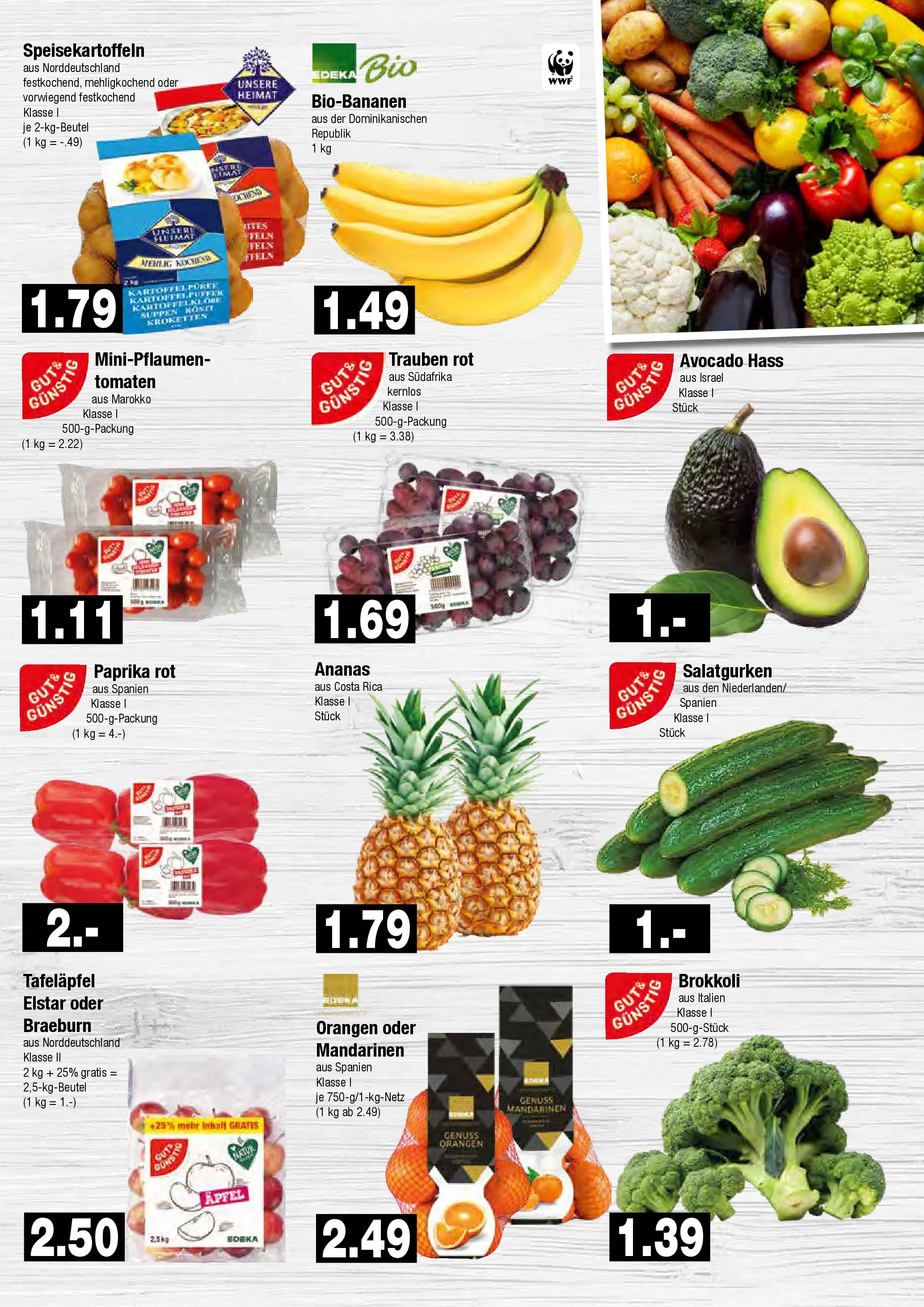 Edeka prospekt Hamburg	 (ab 04.01.2026) » Angebote Online | Seite: 3 | Produkte: Äpfel, Mandarinen, Ananas, Tomaten