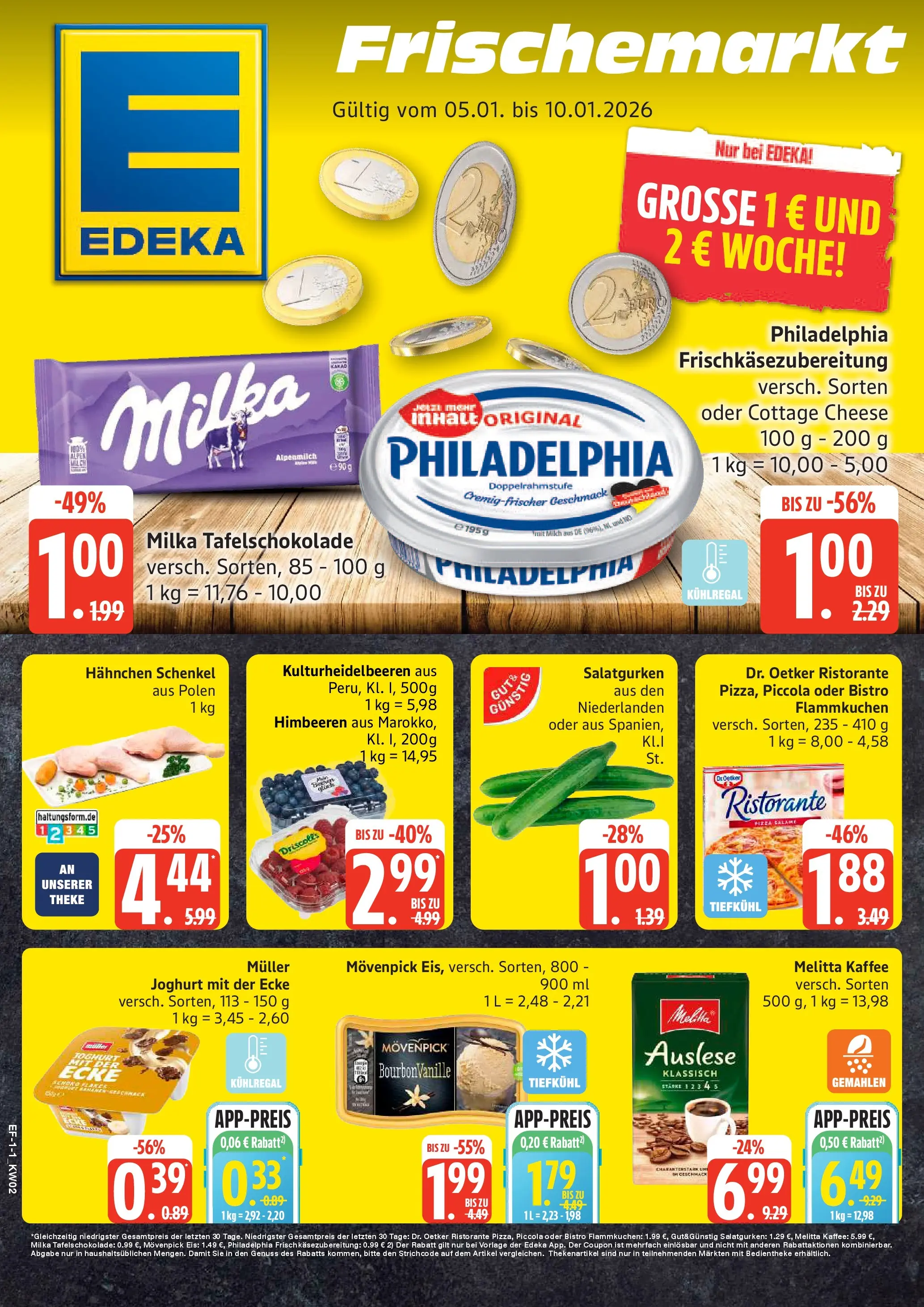 Edeka prospekt Luhnstedt	 (ab 05.01.2026) » Angebote Online | Seite: 1 | Produkte: Himbeeren, Hahnchen, Melitta kaffee, Kaffee