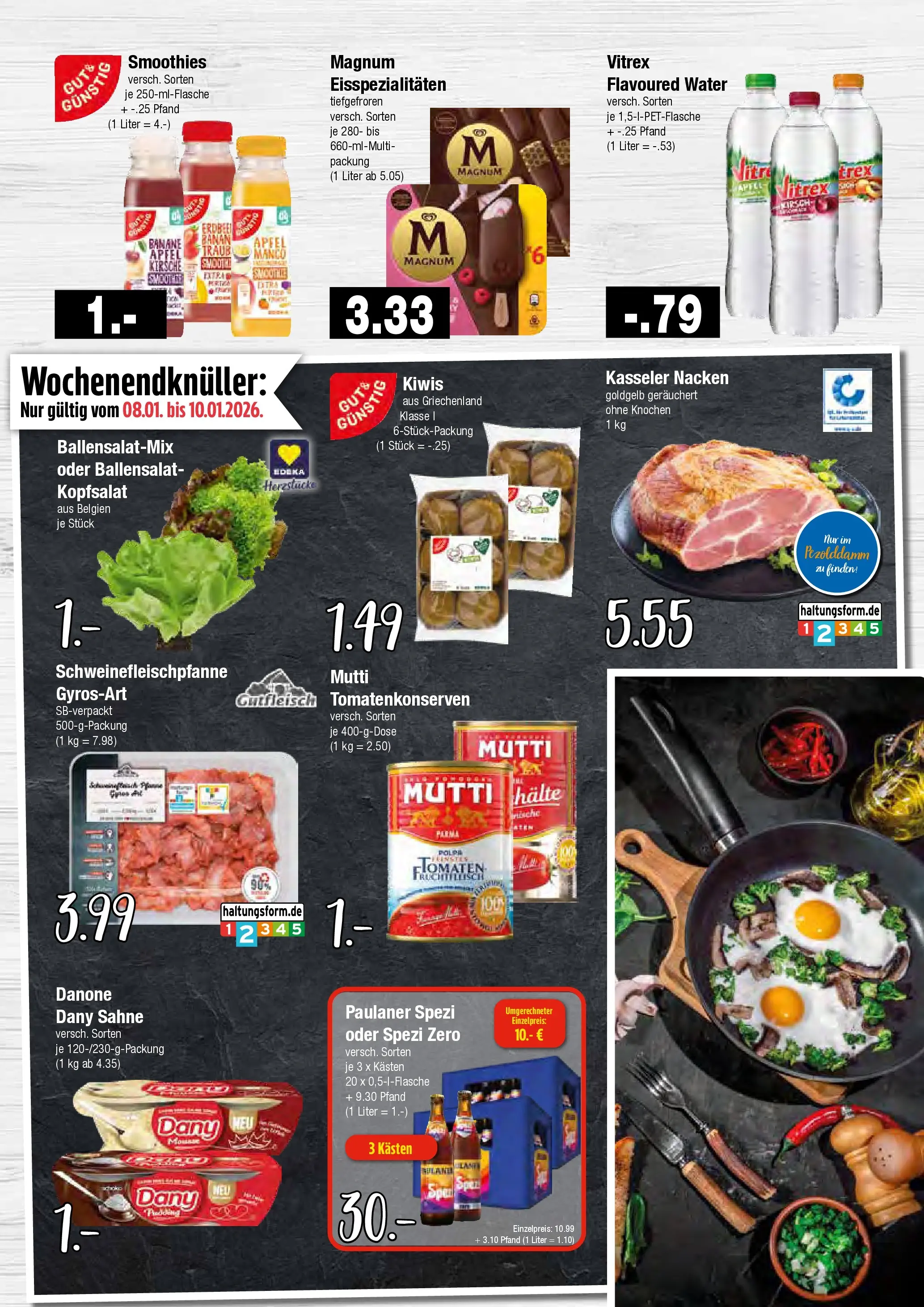 Edeka prospekt Hamburg	 (ab 04.01.2026) » Angebote Online | Seite: 10 | Produkte: Paulaner spezi, Kasseler nacken, Sahne, Paulaner