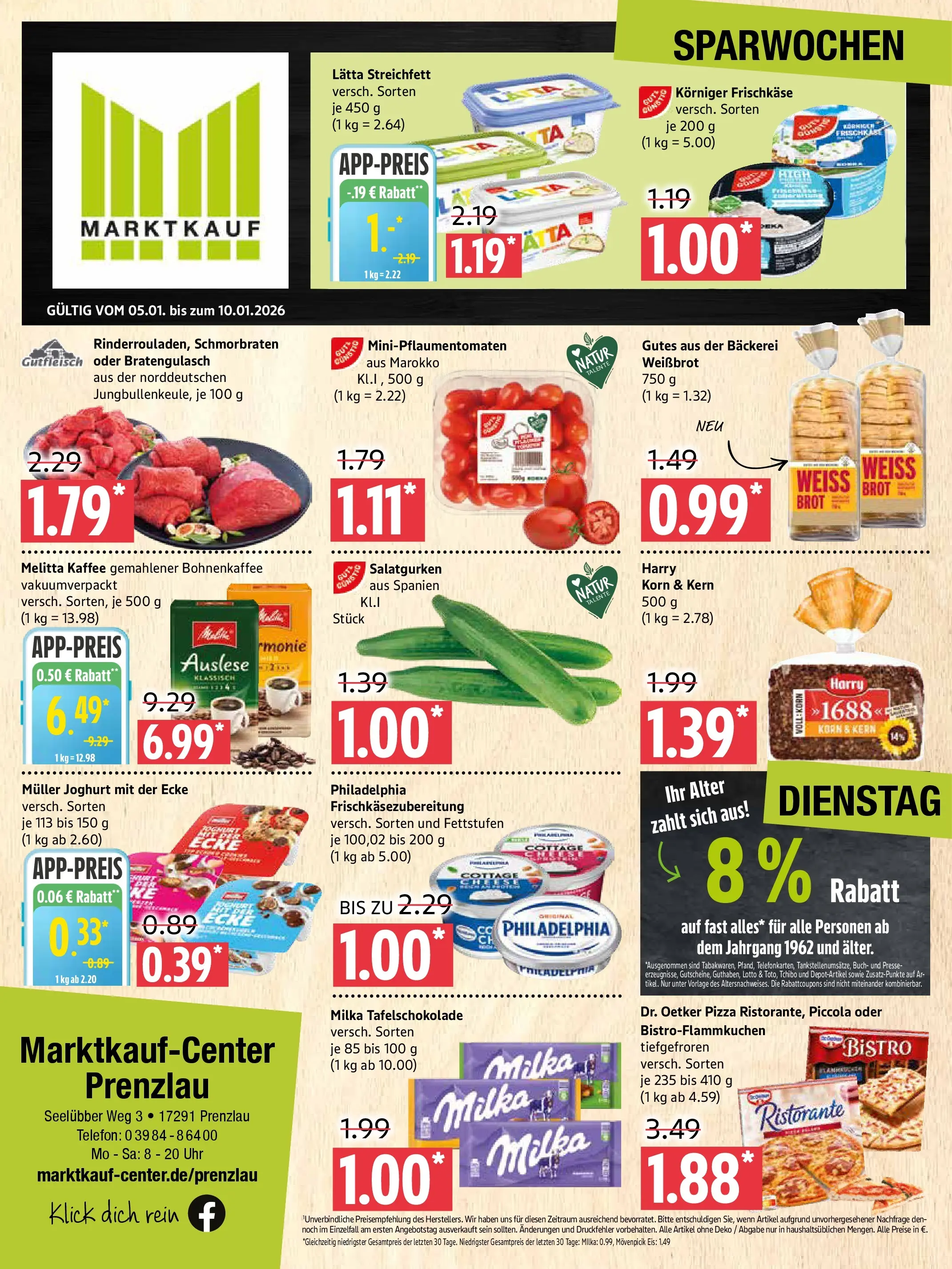 Marktkauf - Marktkauf: Wochenangebote (ab 05.01.2026) » Angebote online | Seite: 1 | Produkte: Presse, Philadelphia, Lätta, Telefon