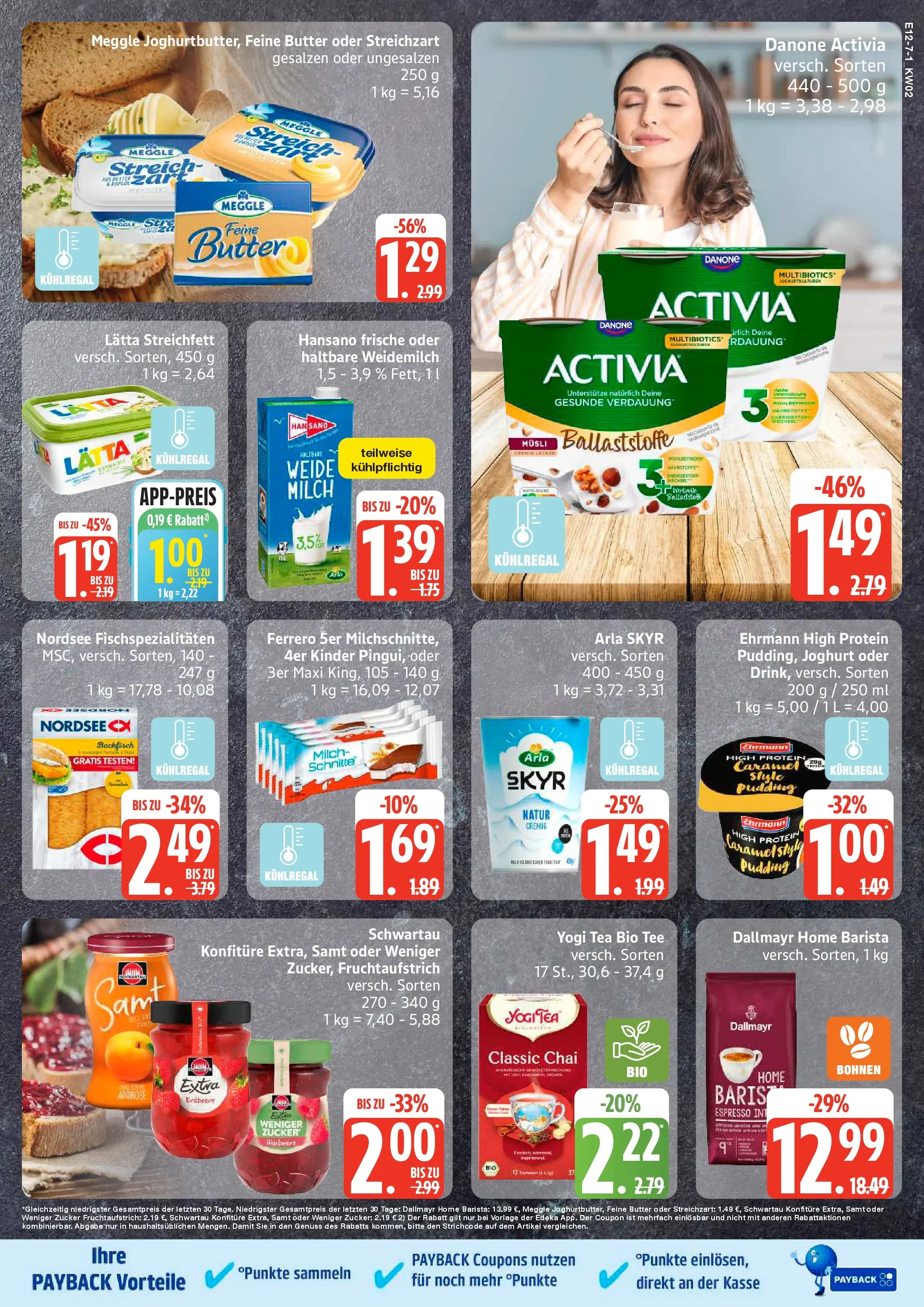 Edeka prospekt Hamburg	 (ab 04.01.2026) » Angebote Online | Seite: 7 | Produkte: Danone activia, Pudding, Skyr, Tee