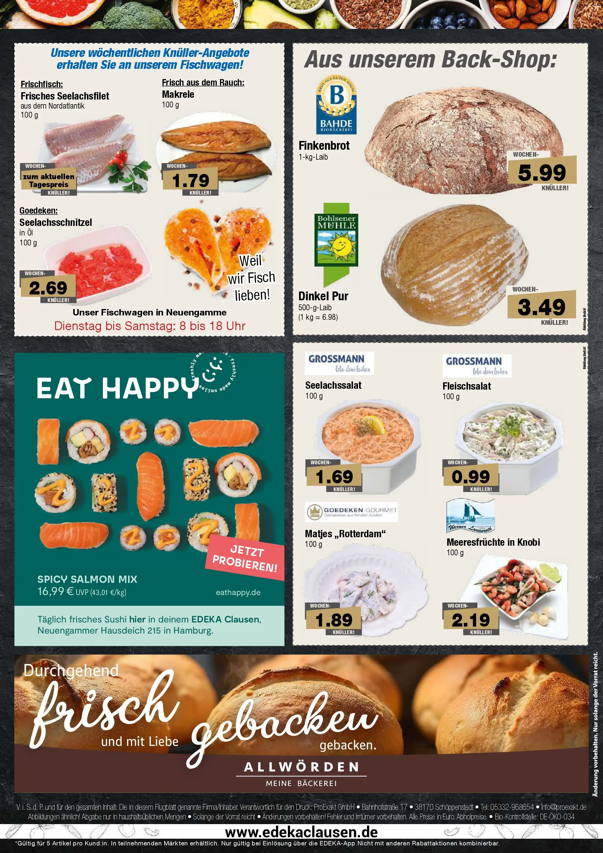 Edeka prospekt Hamburg	 (ab 04.01.2026) » Angebote Online | Seite: 8 | Produkte: Bäckerei, Öl, Fisch, Uhr