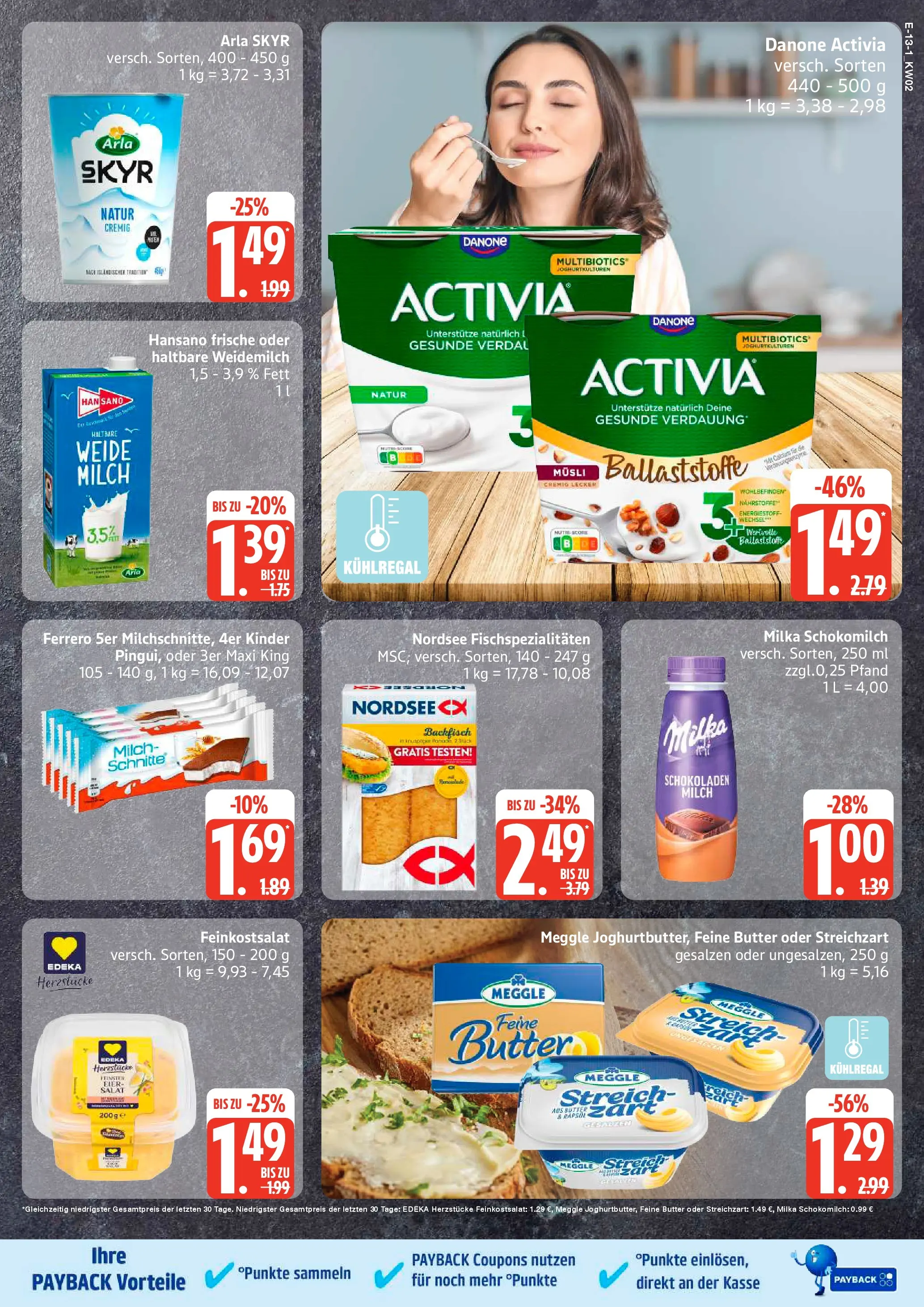 Edeka prospekt Bad Schwartau	 (ab 04.01.2026) » Angebote Online | Seite: 17 | Produkte: Musli, Danone activia, Butter, Salat