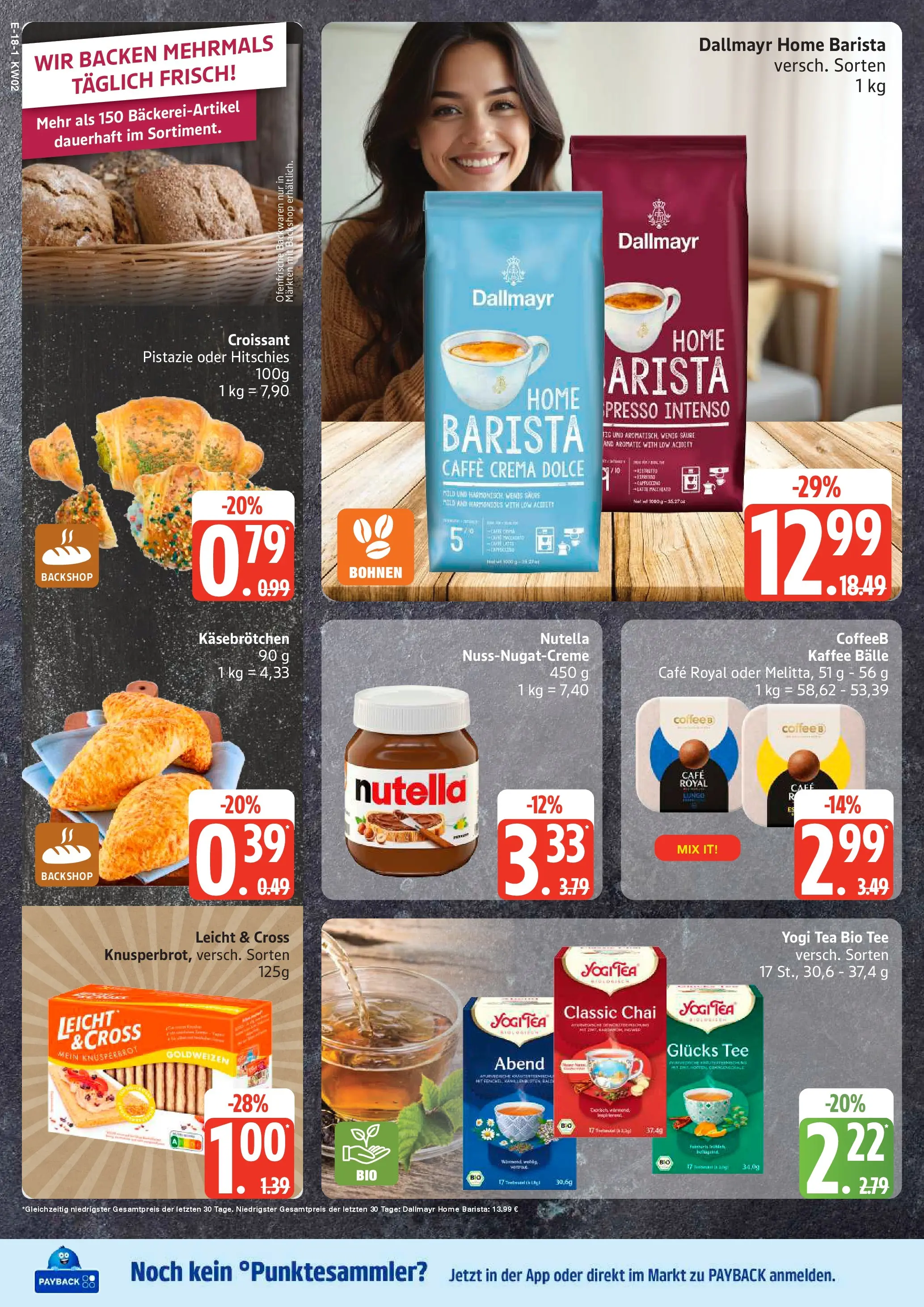 Edeka prospekt Bad Schwartau	 (ab 04.01.2026) » Angebote Online | Seite: 22 | Produkte: Kaffee, Ofenfrische, Nutella, Dallmayr