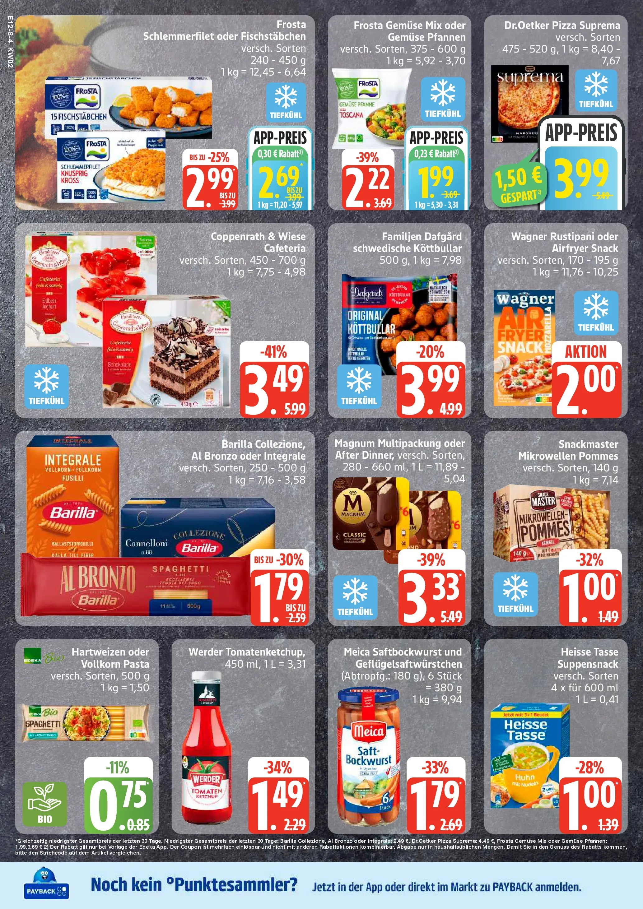 Edeka prospekt Rostock-Gehlsdorf	 (ab 04.01.2026) » Angebote Online | Seite: 8 | Produkte: Barilla, Schokolade, Fischstabchen, Saft