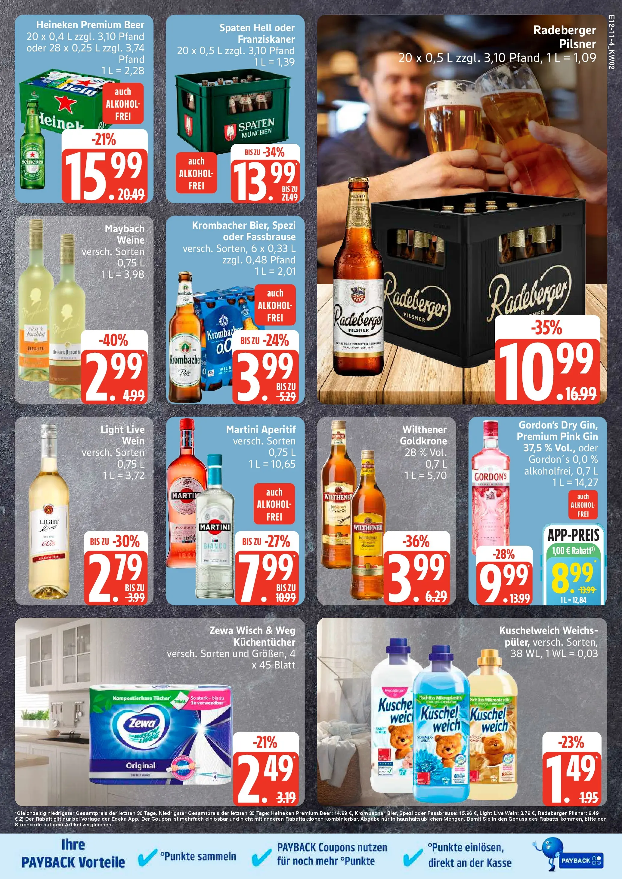 Edeka prospekt Rostock-Gehlsdorf	 (ab 04.01.2026) » Angebote Online | Seite: 11 | Produkte: Kuschelweich, Weichspüler, Wein, Radeberger pilsner