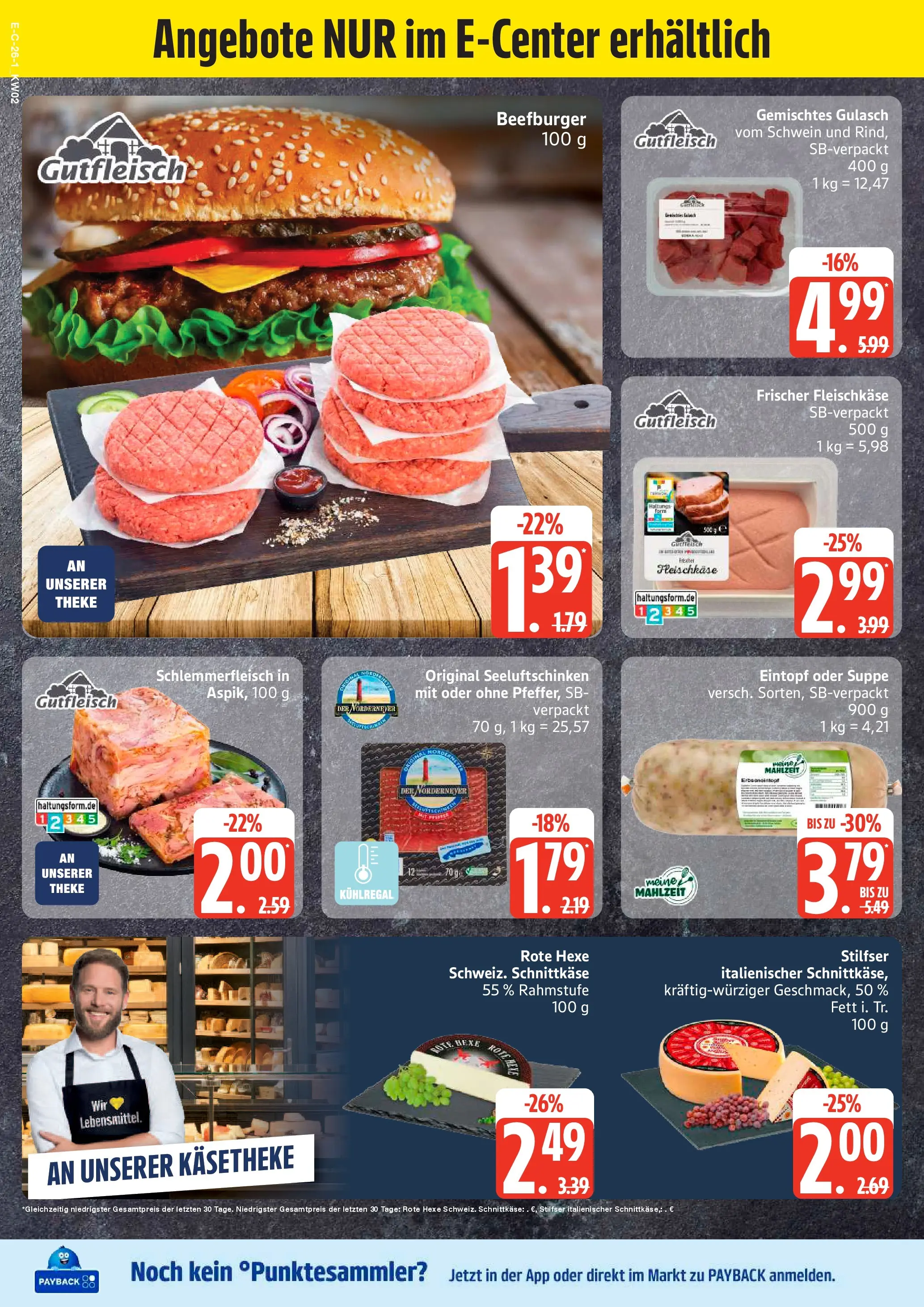 Edeka prospekt Heide	 (ab 04.01.2026) » Angebote Online | Seite: 26 | Produkte: Theke, Burger, Gulasch