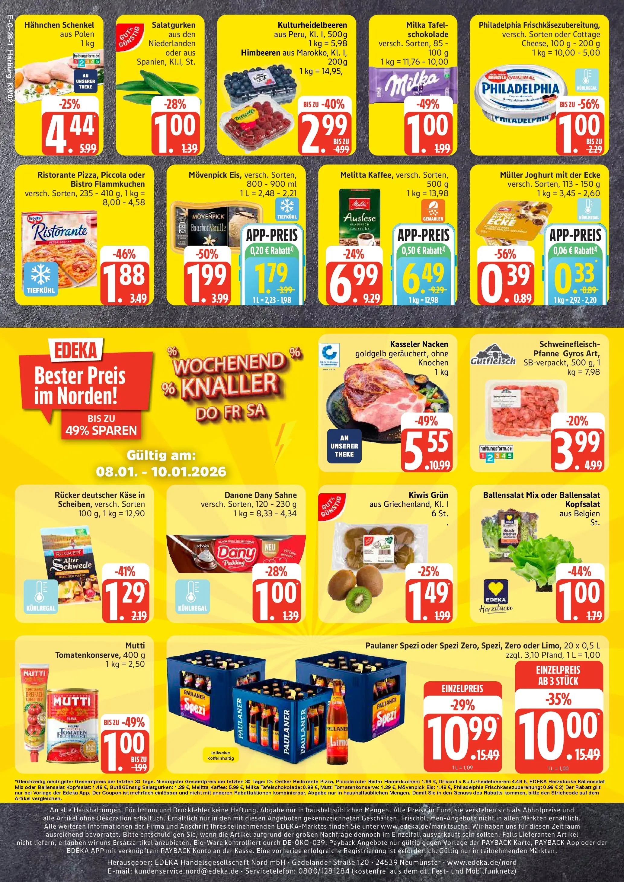 Edeka prospekt Hamburg	 (ab 04.01.2026) » Angebote Online | Seite: 28 | Produkte: Melitta, Pudding, Kiwi, Paulaner