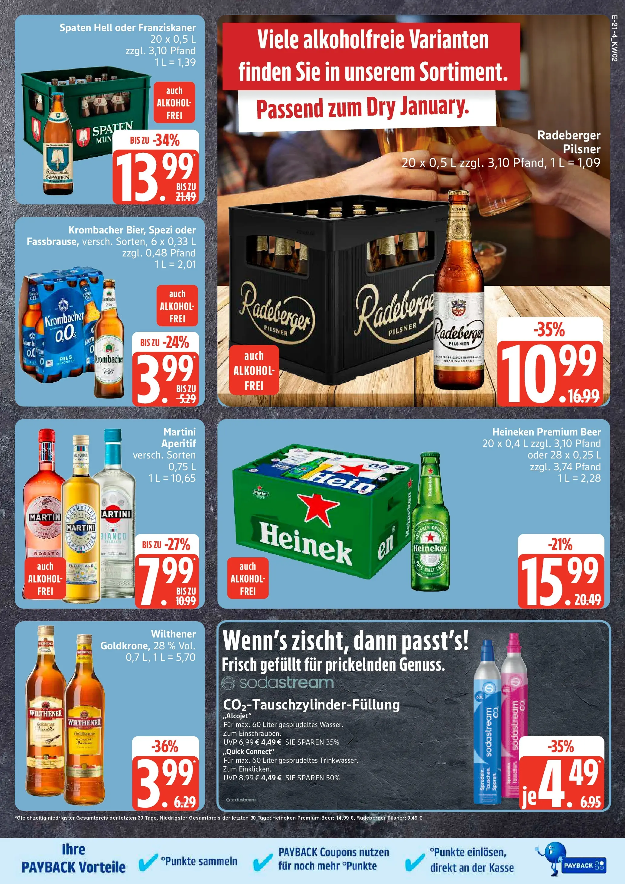 Edeka prospekt Stralsund	 (ab 04.01.2026) » Angebote Online | Seite: 25 | Produkte: Franziskaner, Wilthener, Heineken, Radeberger pilsner