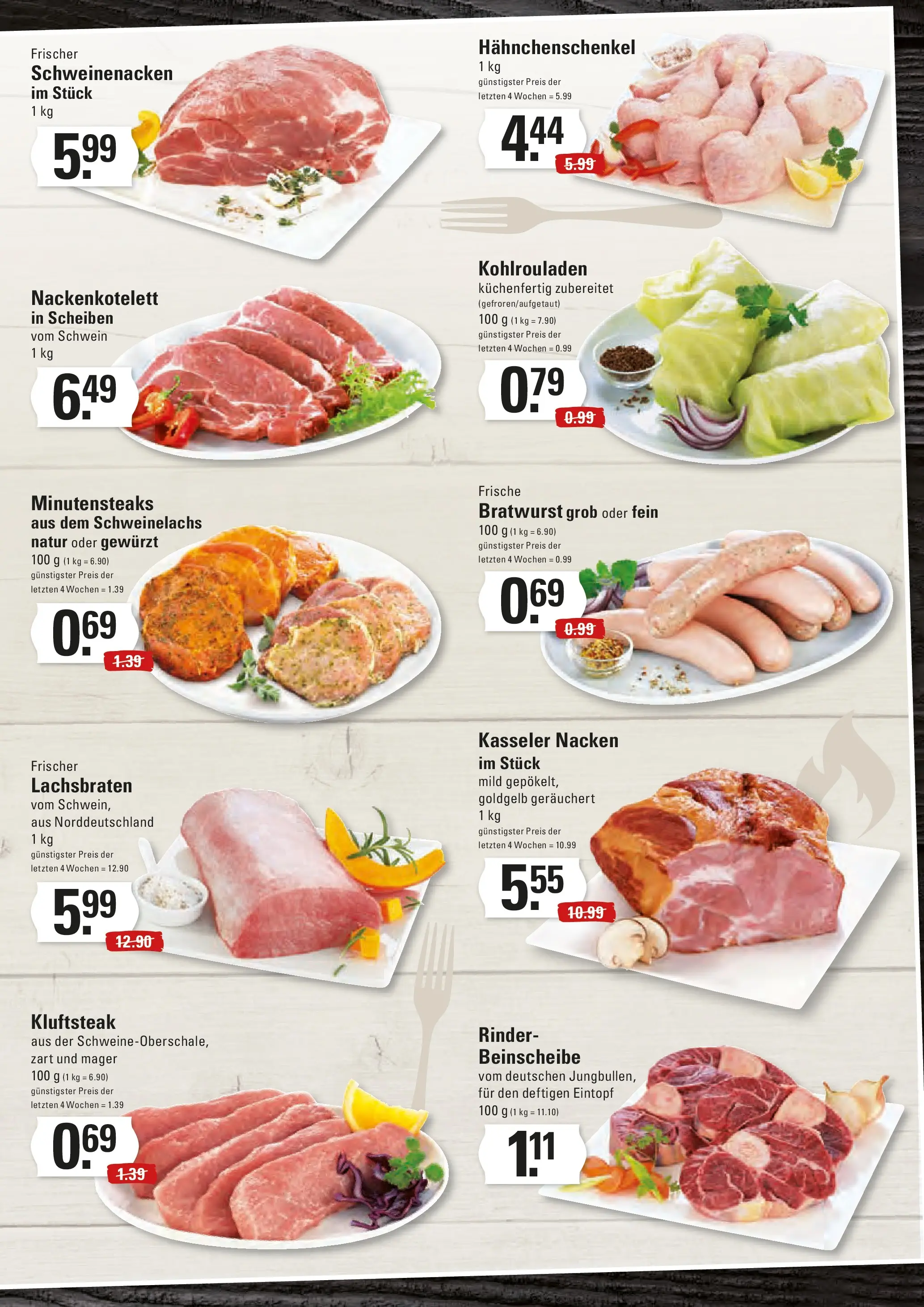 Edeka prospekt Hamburg	 (ab 04.01.2026) » Angebote Online | Seite: 5 | Produkte: Hahnchenschenkel, Bratwurst, Schweinenacken, Kasseler nacken