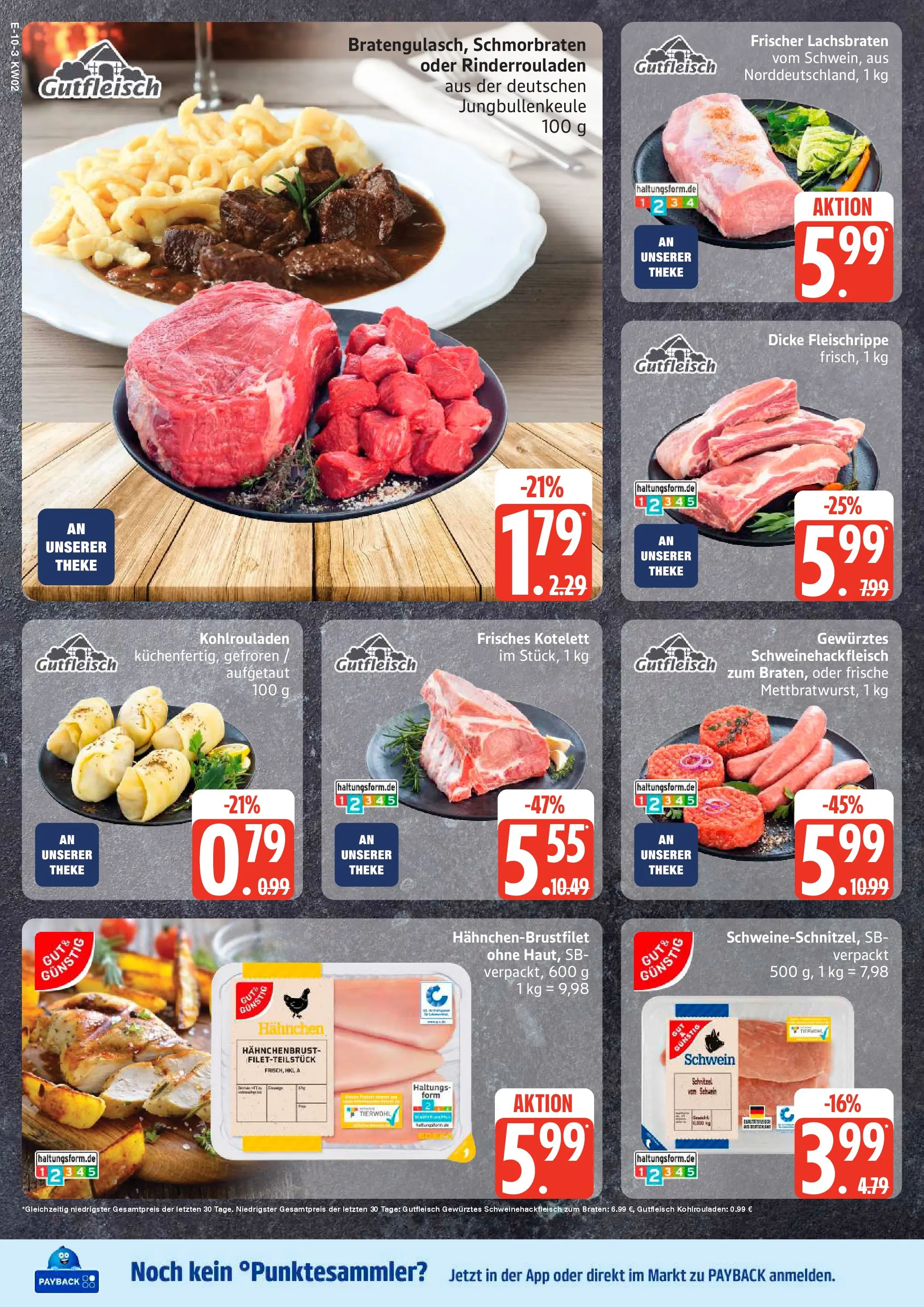 Edeka prospekt Bad Schwartau	 (ab 04.01.2026) » Angebote Online | Seite: 12 | Produkte: Rinderrouladen, Hahnchen, Schnitzel, Hahnchenbrust