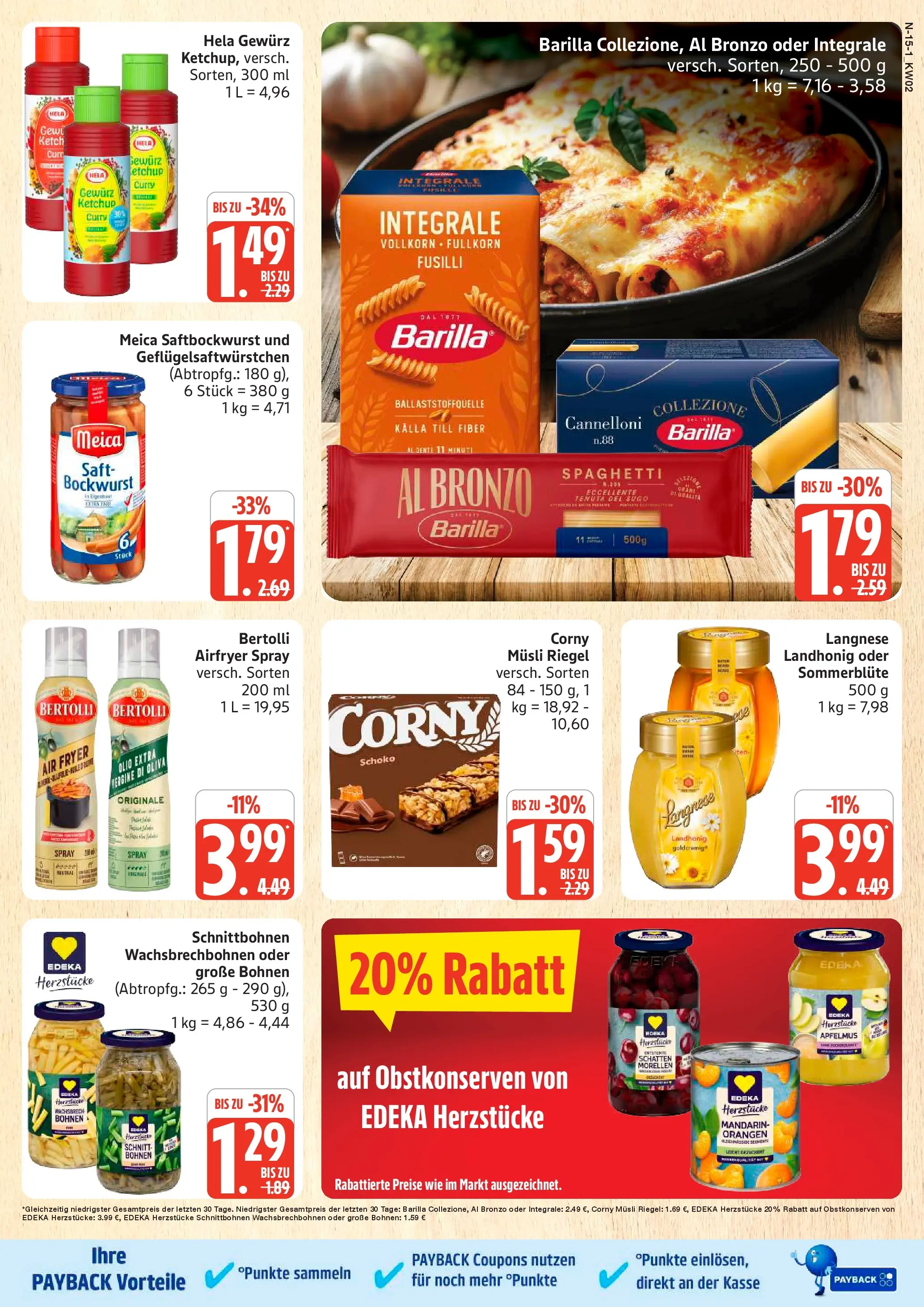 Edeka prospekt Cuxhaven	 (ab 04.01.2026) » Angebote Online | Seite: 15 | Produkte: Musli, Bockwurst, Langnese, Orangen