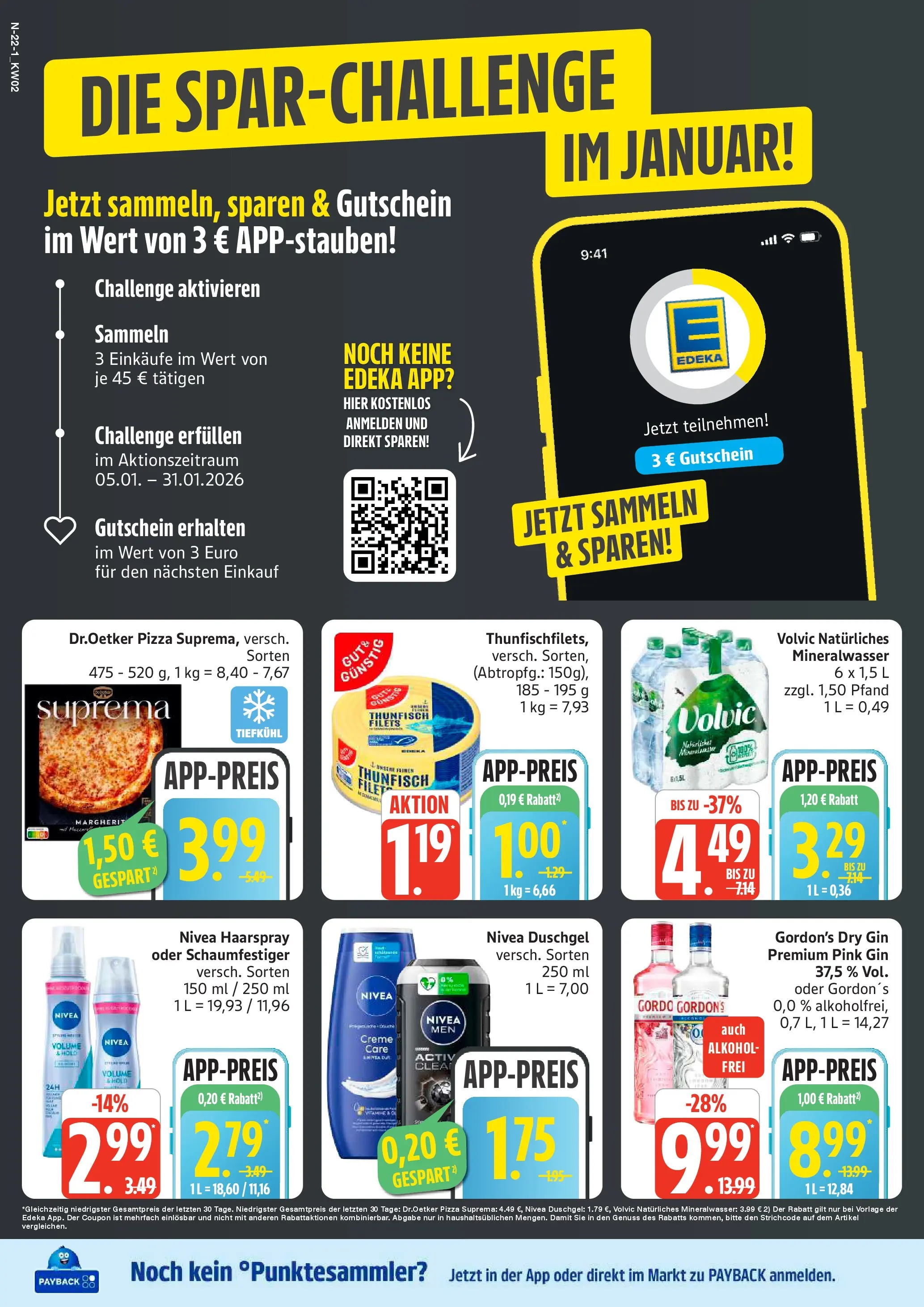 Edeka prospekt Cuxhaven	 (ab 04.01.2026) » Angebote Online | Seite: 22 | Produkte: Thunfisch, Creme, Pizza, Gin