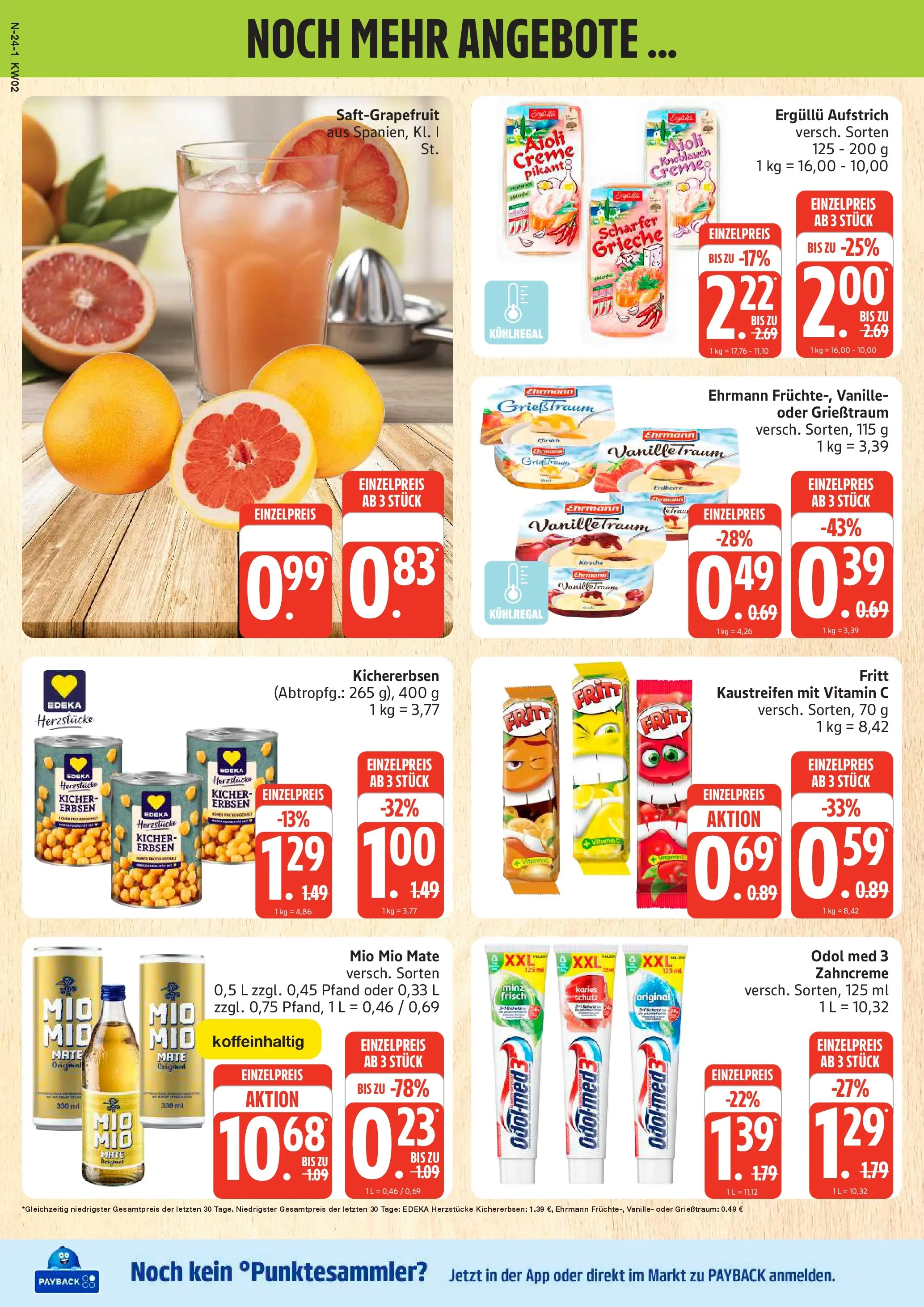 Edeka prospekt Cuxhaven	 (ab 04.01.2026) » Angebote Online | Seite: 24 | Produkte: Mio mio mate, Creme, Knoblauch, Pfirsich