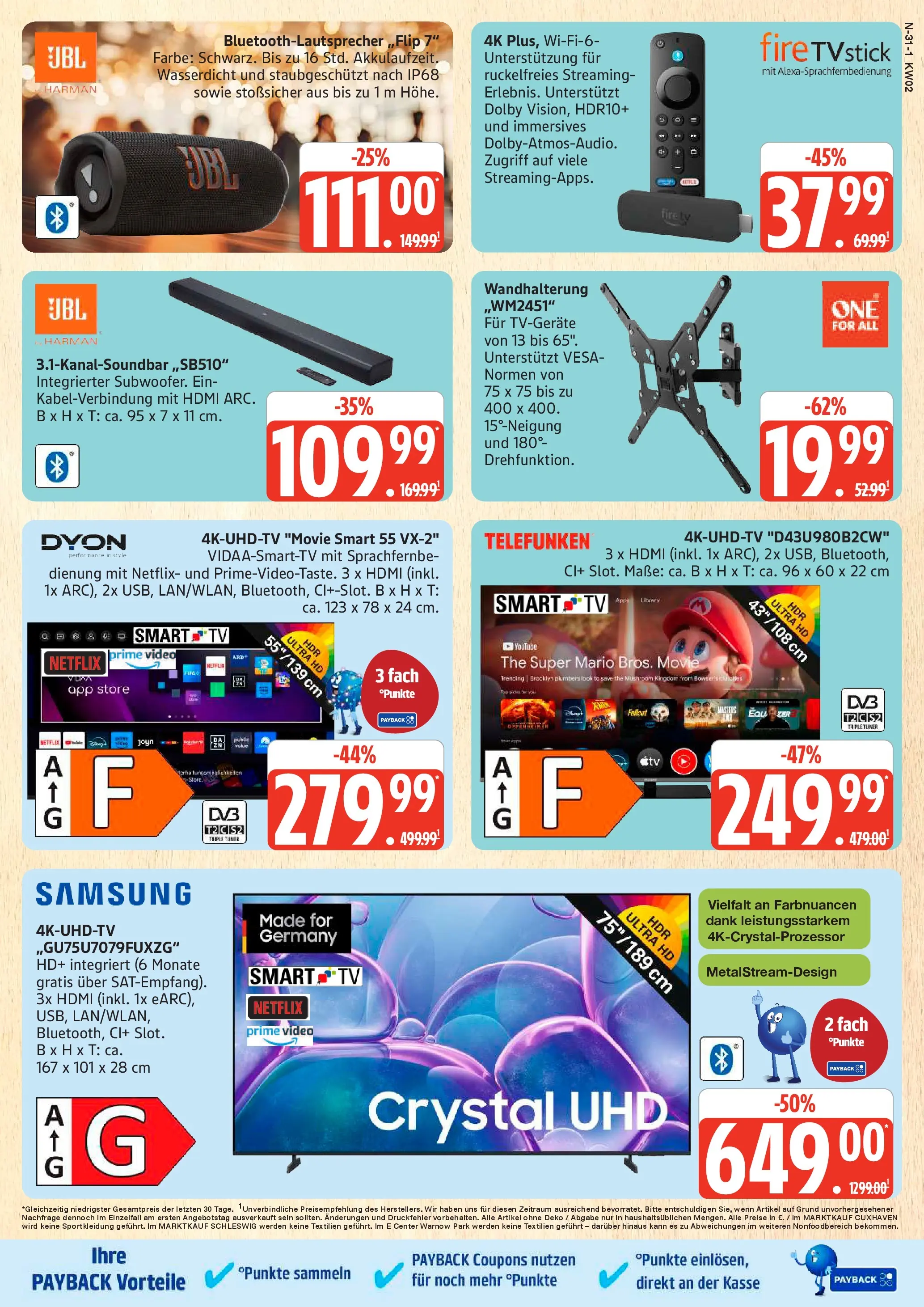 Edeka prospekt Cuxhaven	 (ab 04.01.2026) » Angebote Online | Seite: 31 | Produkte: Samsung, Smart TV, Soundbar, Video